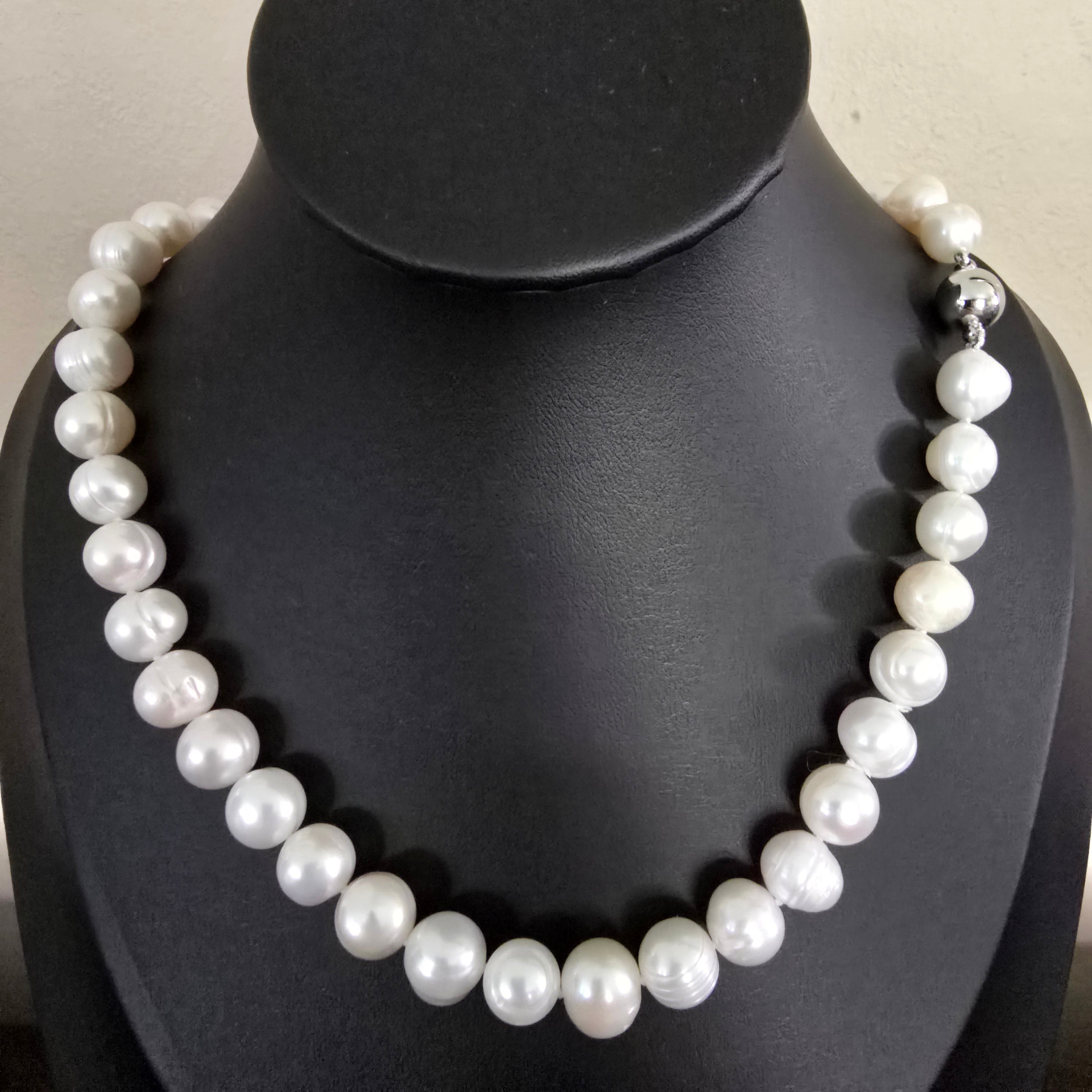 45cm 11mm Pearl Magnetic Clasp