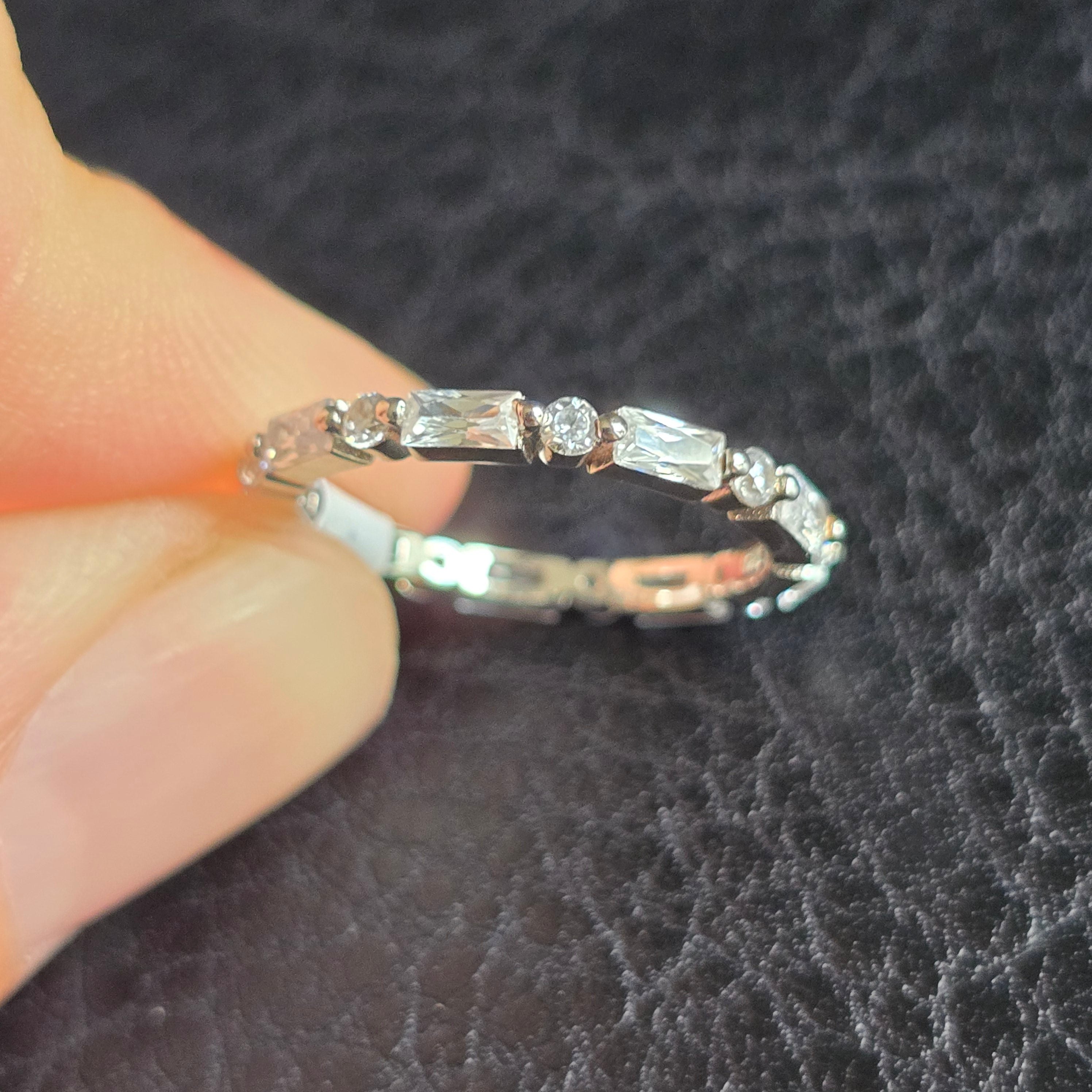 Emerald Cut Round Eternity ring