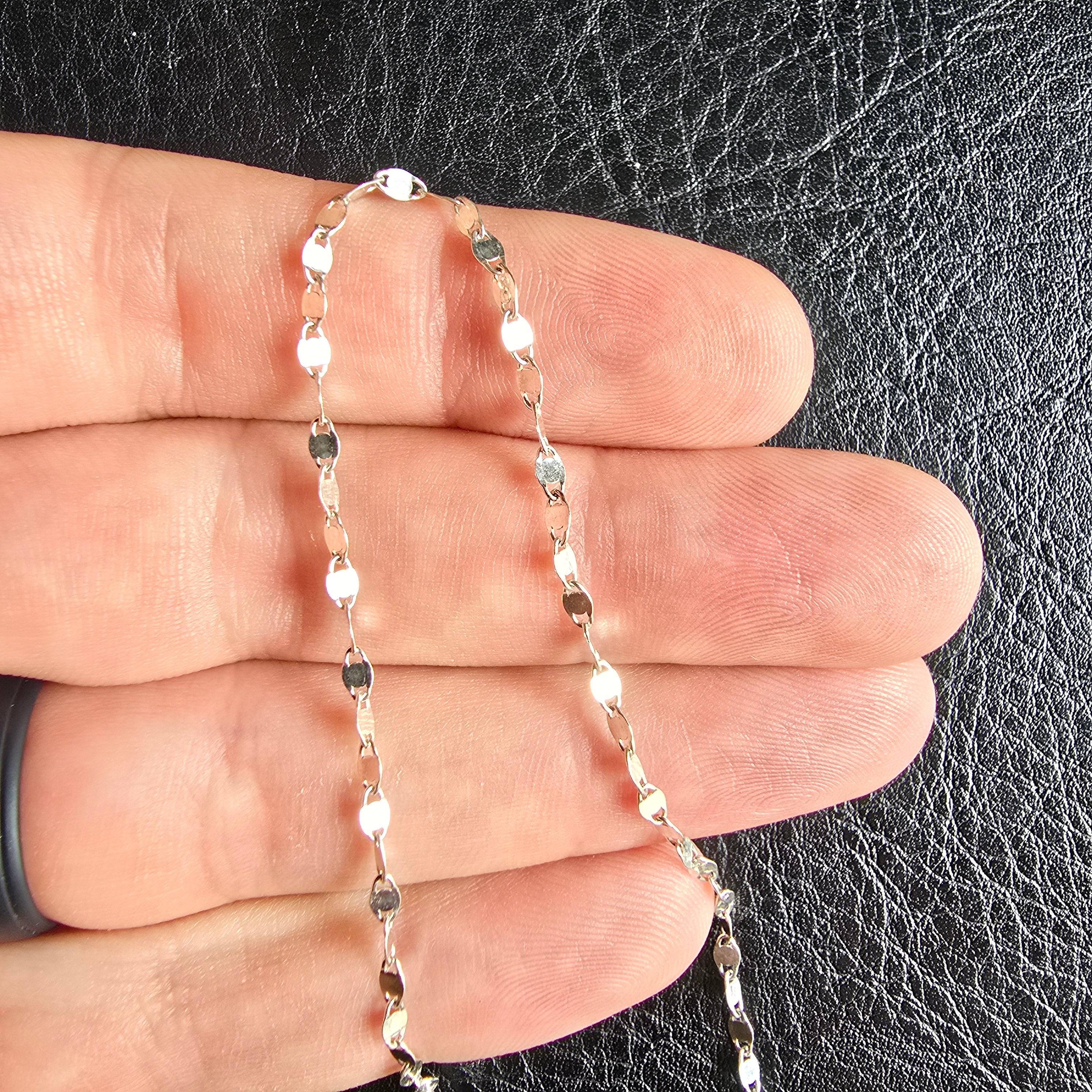 2.3mm Sequin Link Necklace