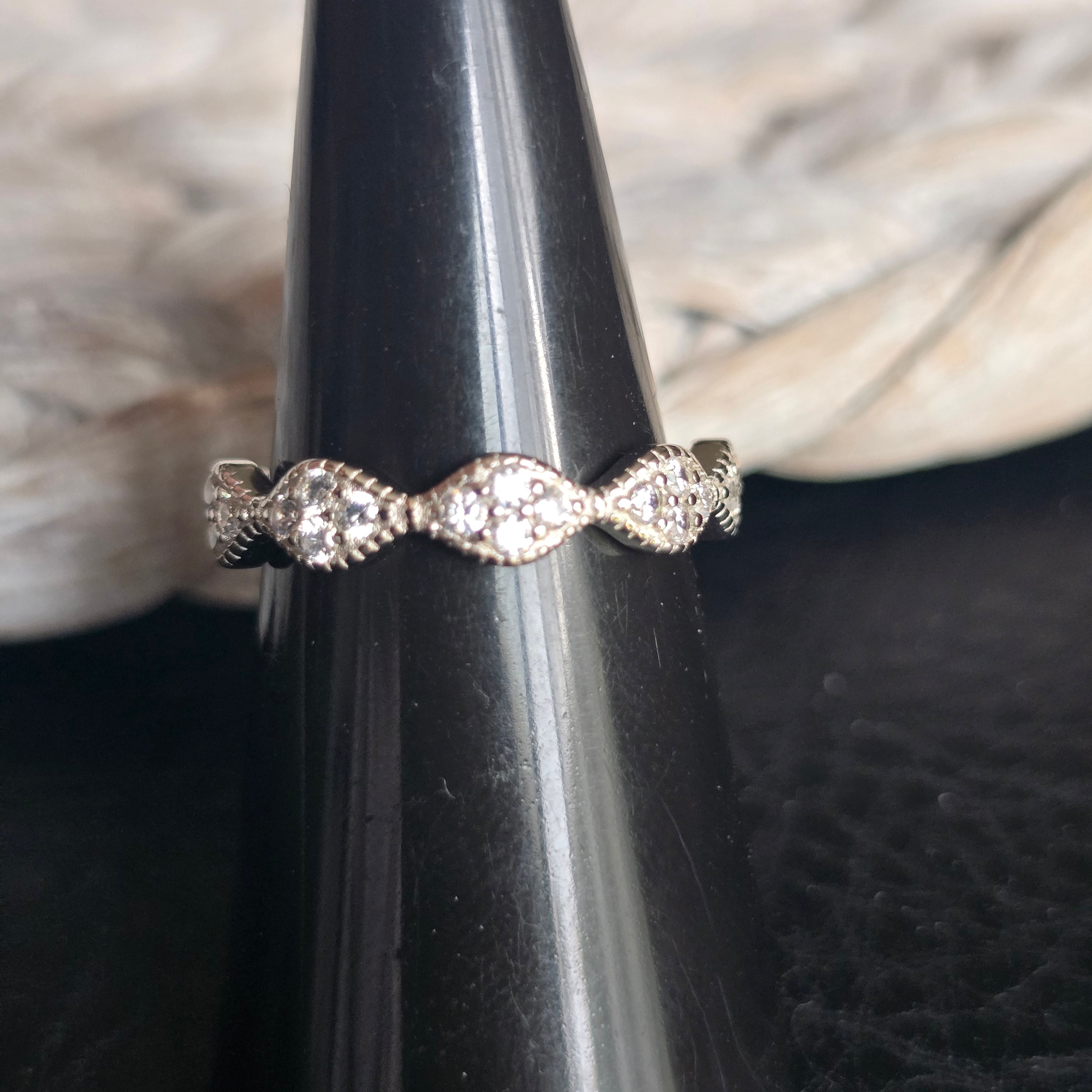 Half Marquise Cz ring