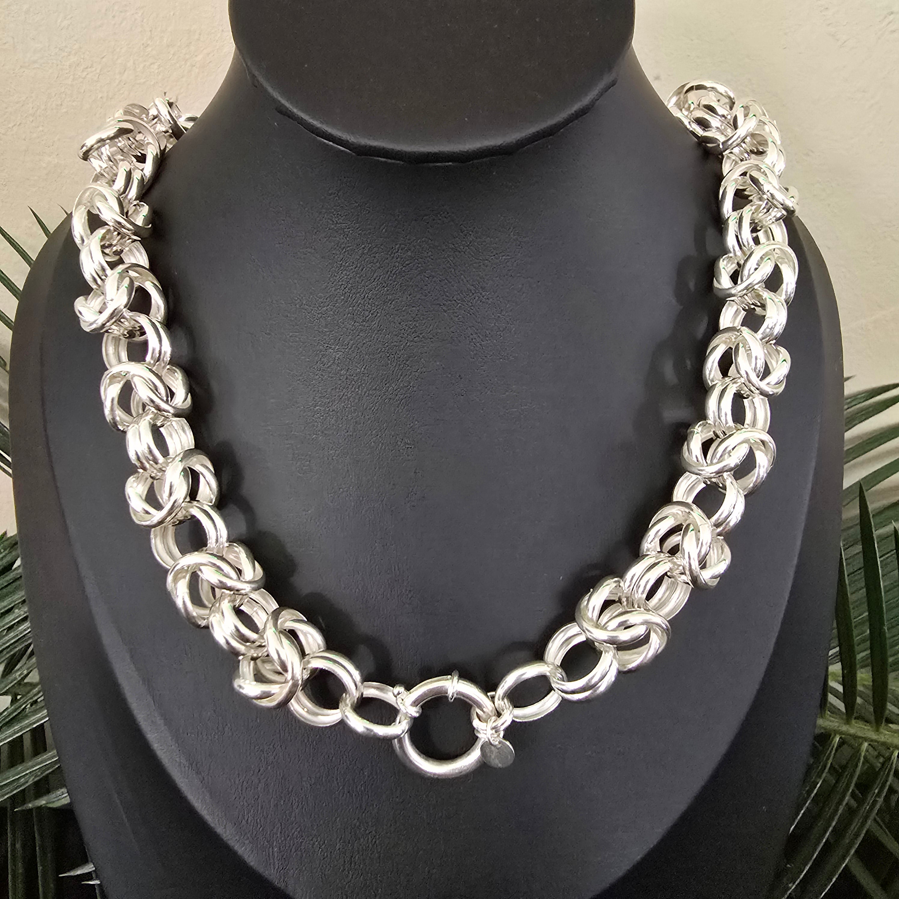 50cm 14mm Byzantine Knotted Necklace