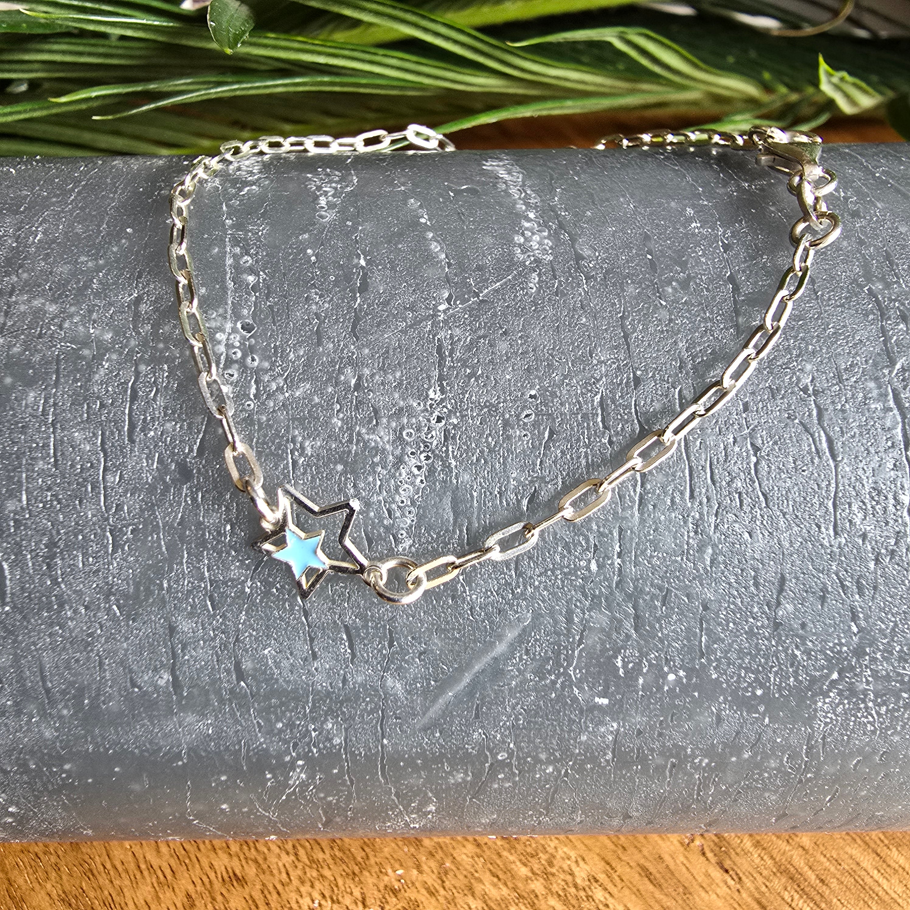 19cm Paperclip Star Bracelet