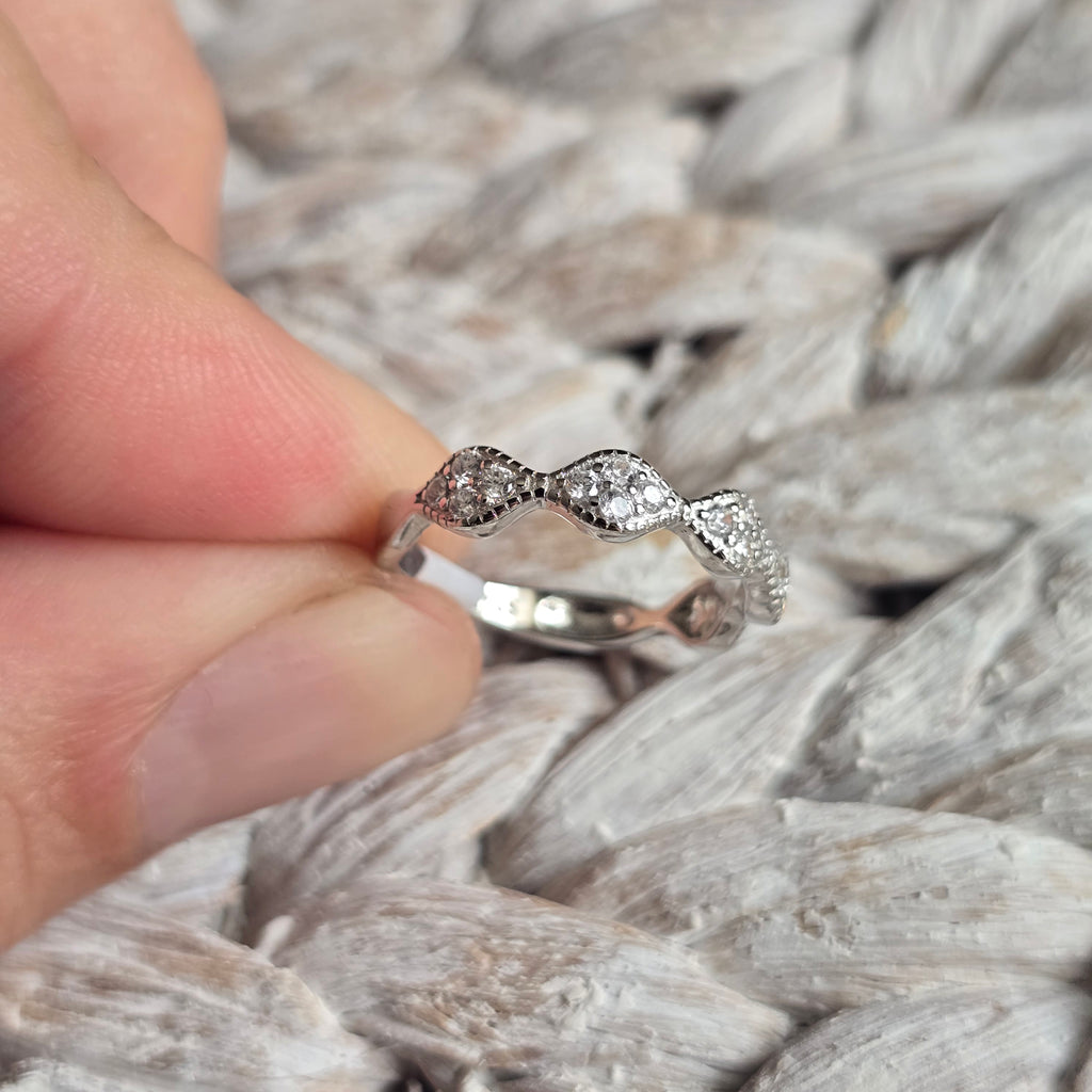 Half Marquise Cz ring