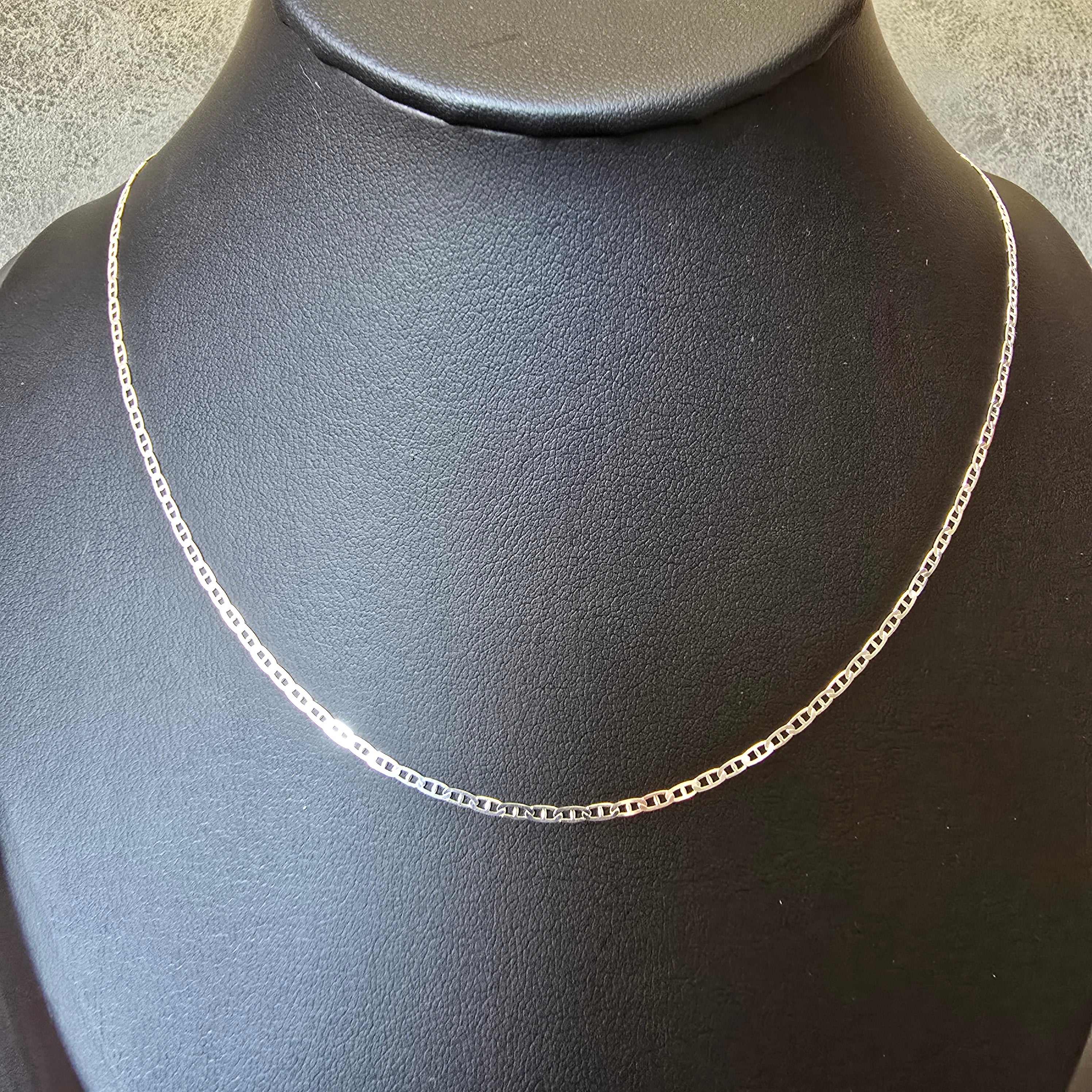 45cm 1.7mm Mariner Flat Link Necklace