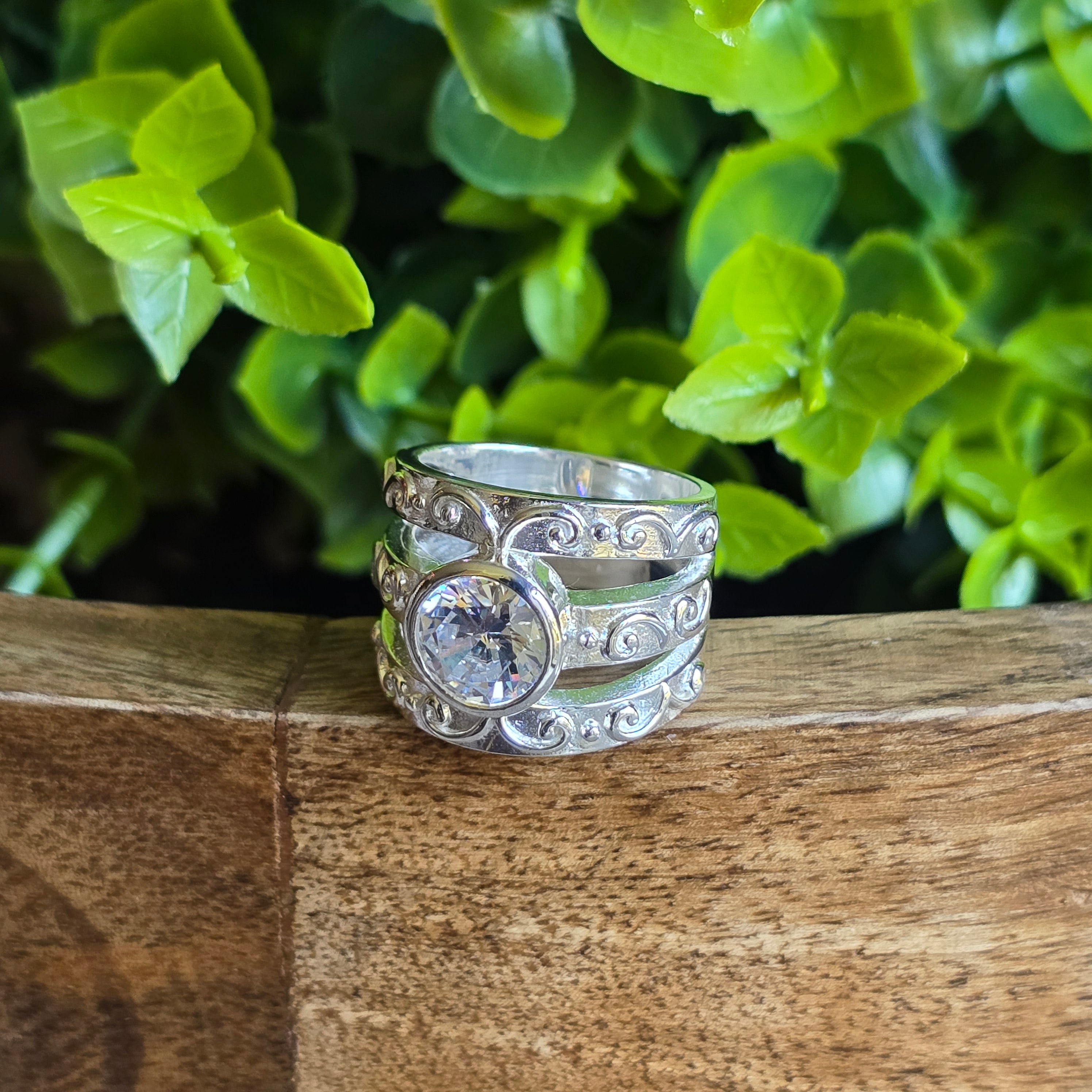 Filigree Cz Ring