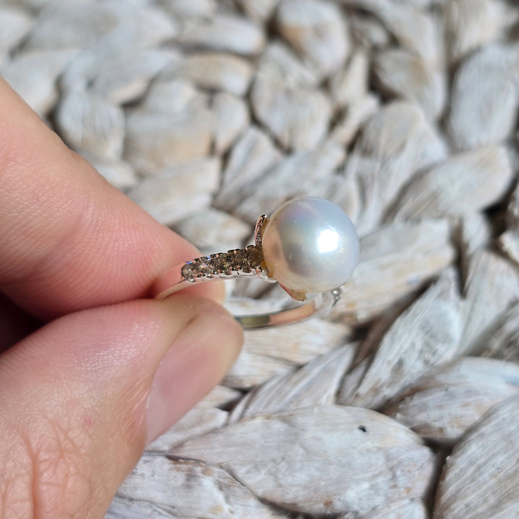 Pearl Cz 1 ring