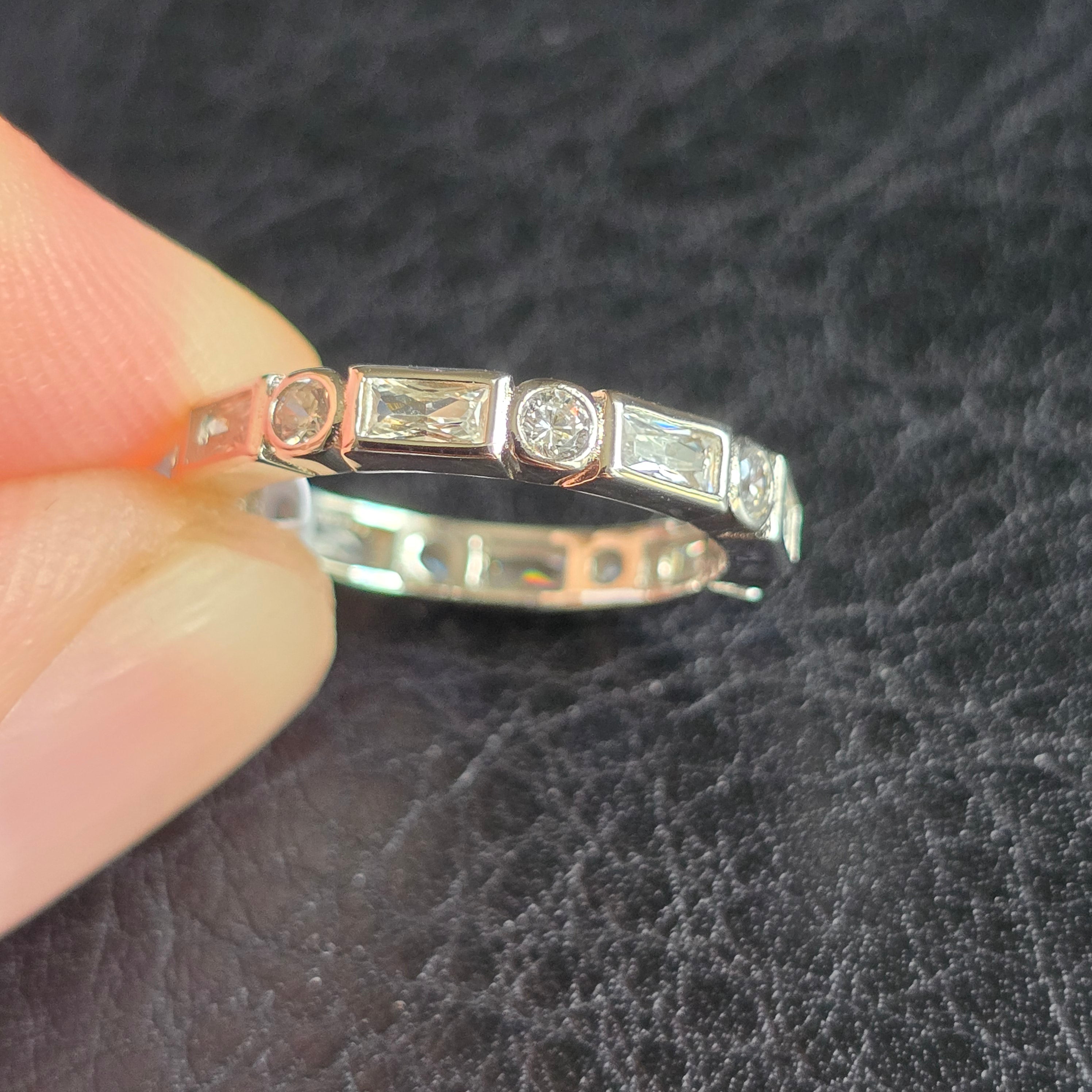 Emerald Round Cut Eternity ring