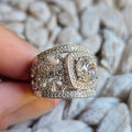 Round Cz Square Halo ring