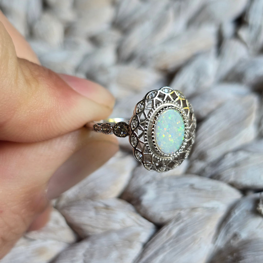 Antique Oval Opal ring