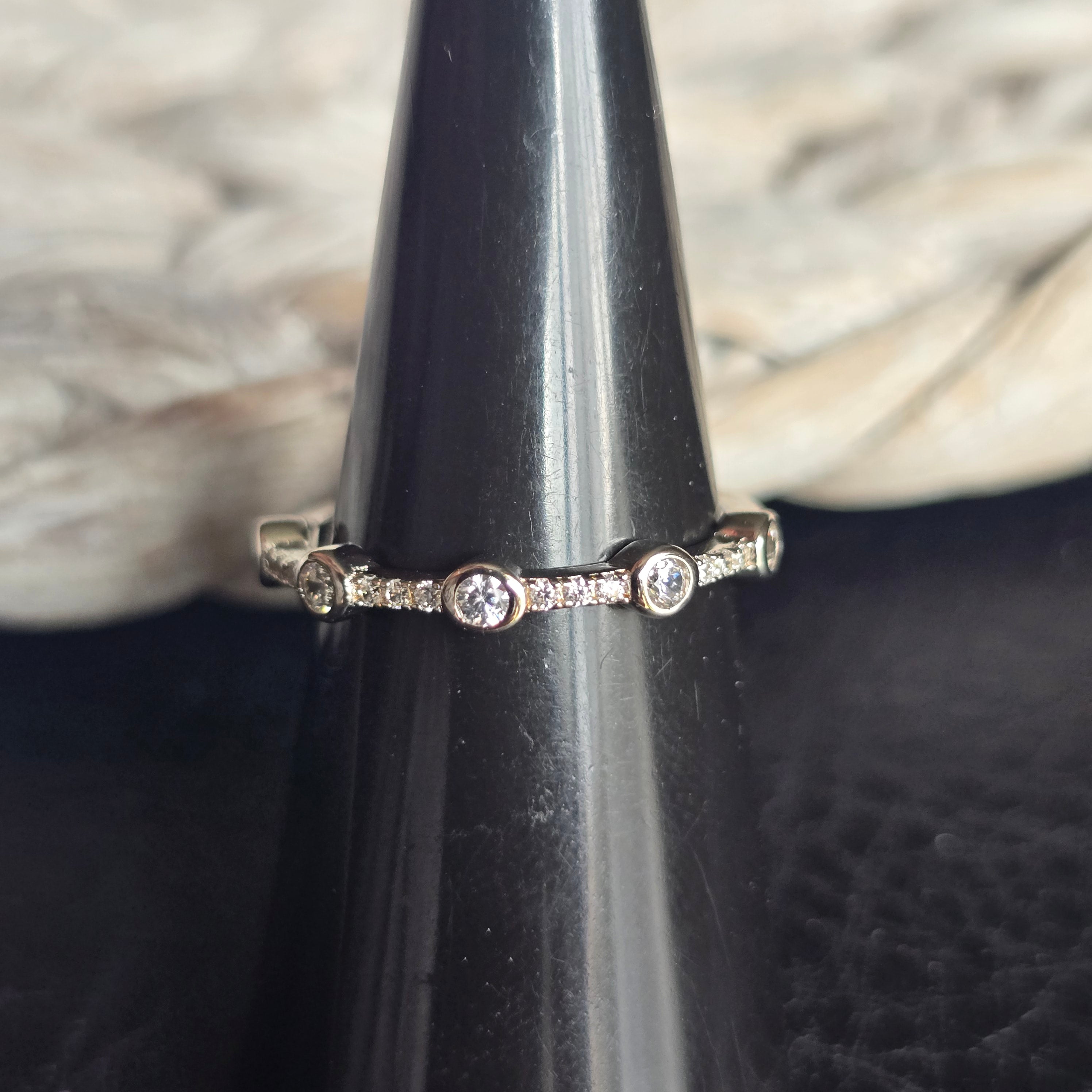 Round Cz Half Eternity ring