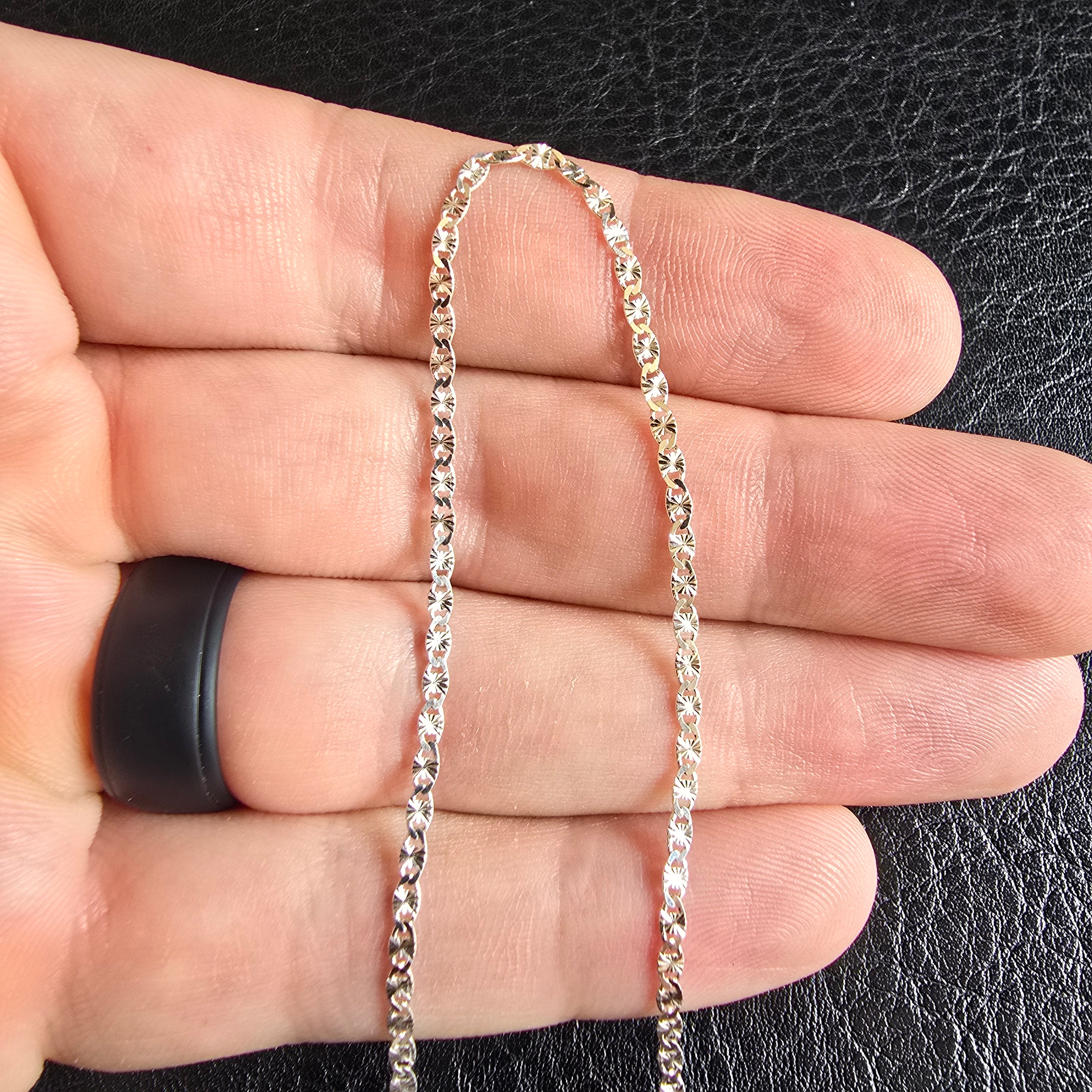 2mm Valentino Flat Link Necklace