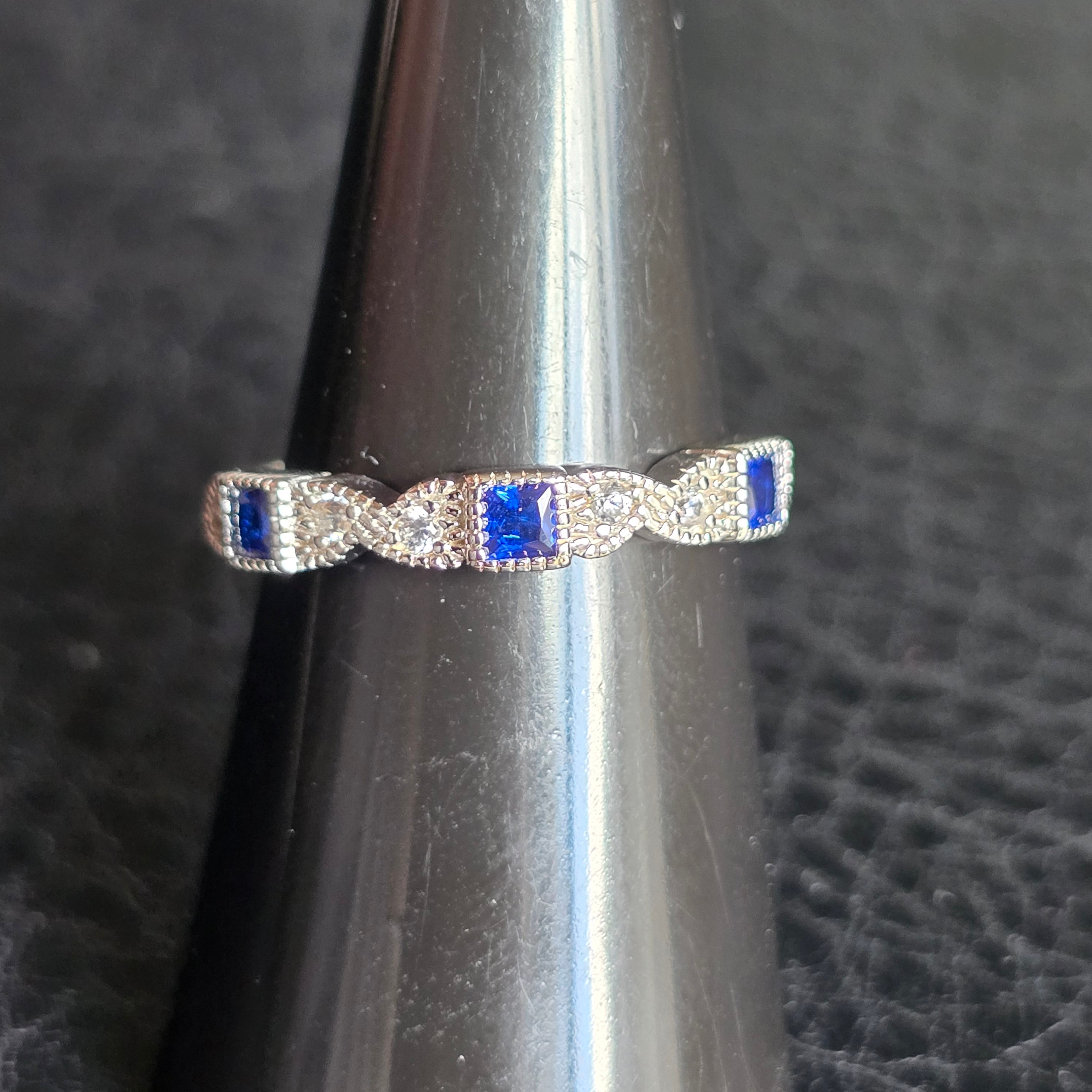 Square Blue Topaz ring