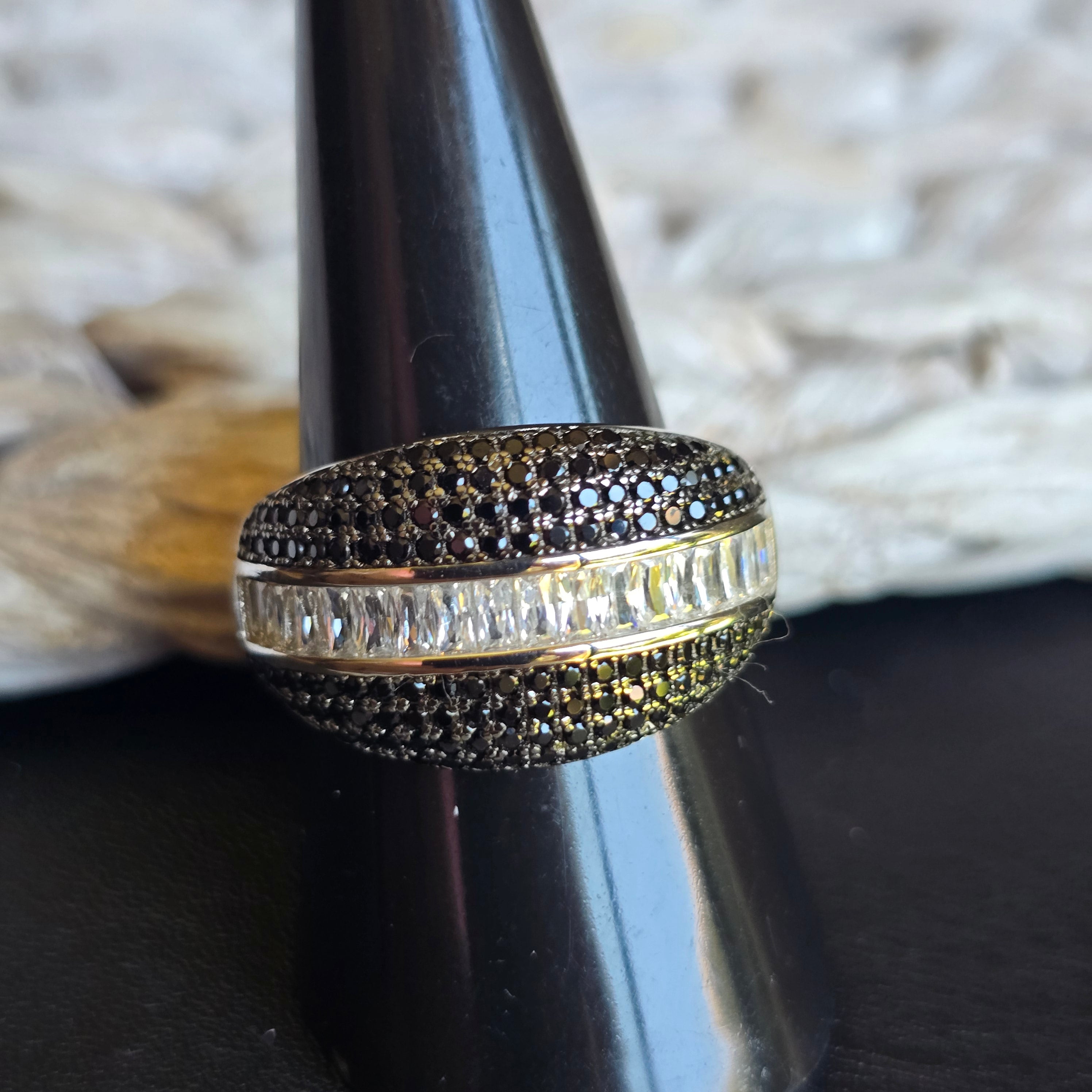 Black Onyx Cz ring