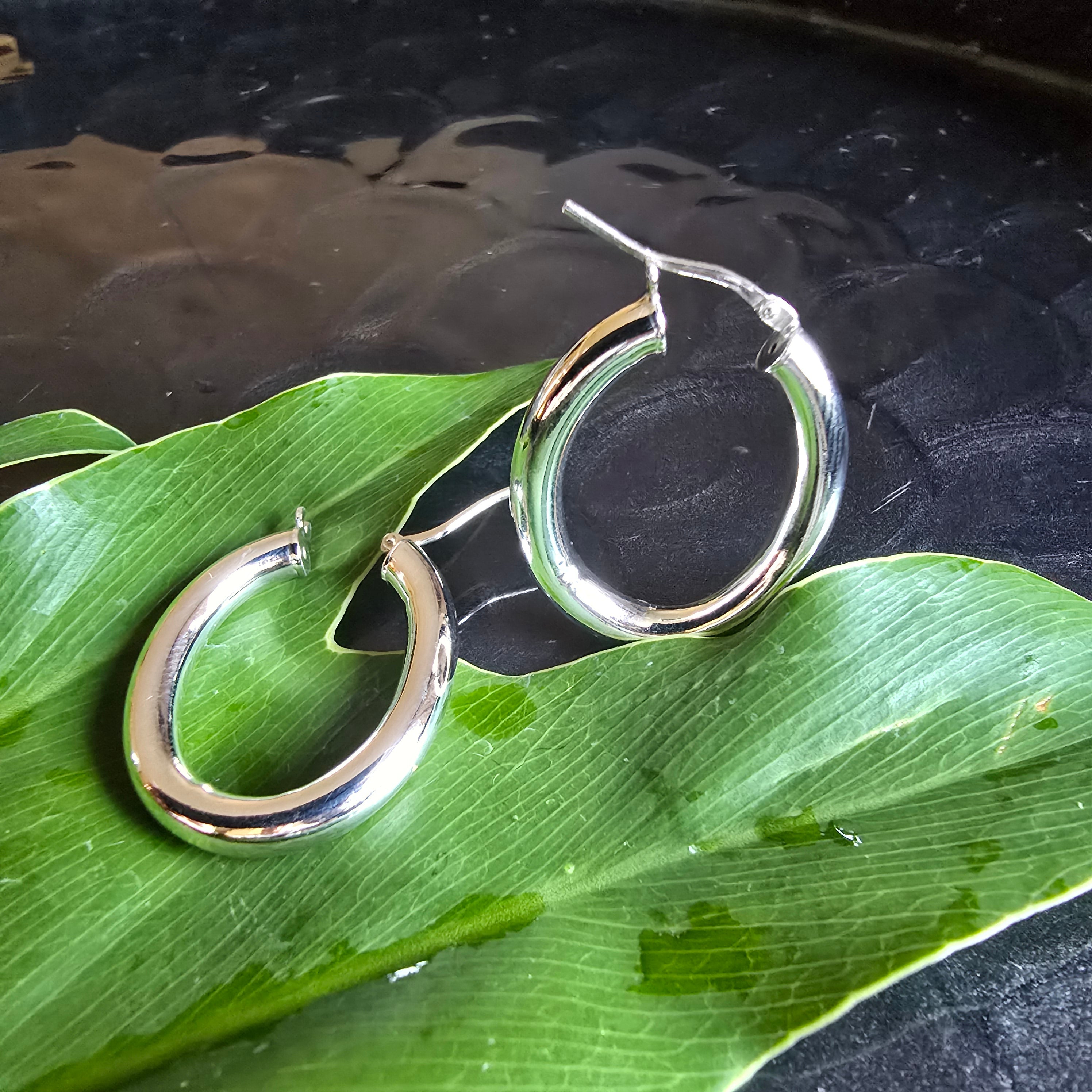 28mm Oval 4mm Hoops