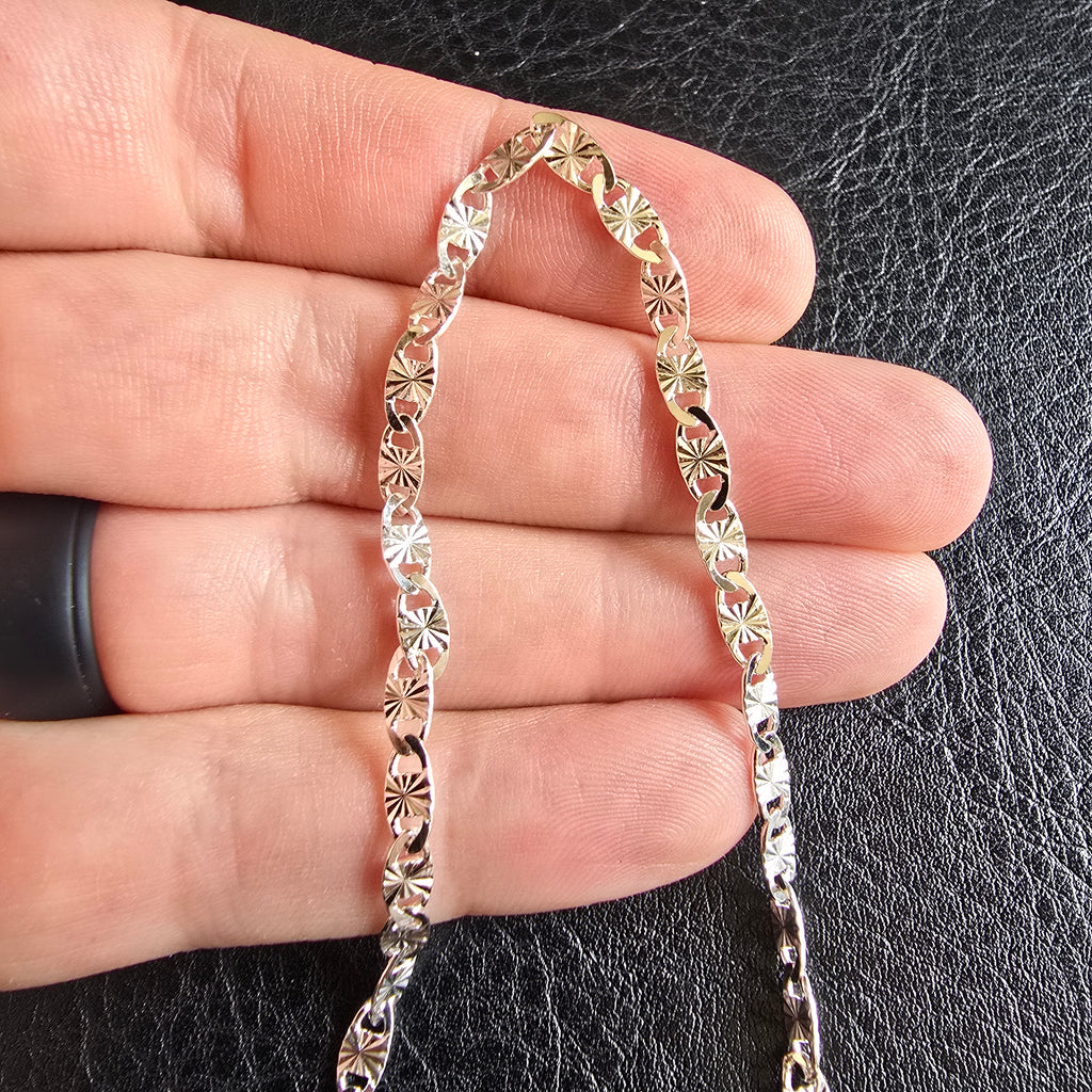 45cm 3.8mm Valentino Flat Link Necklace