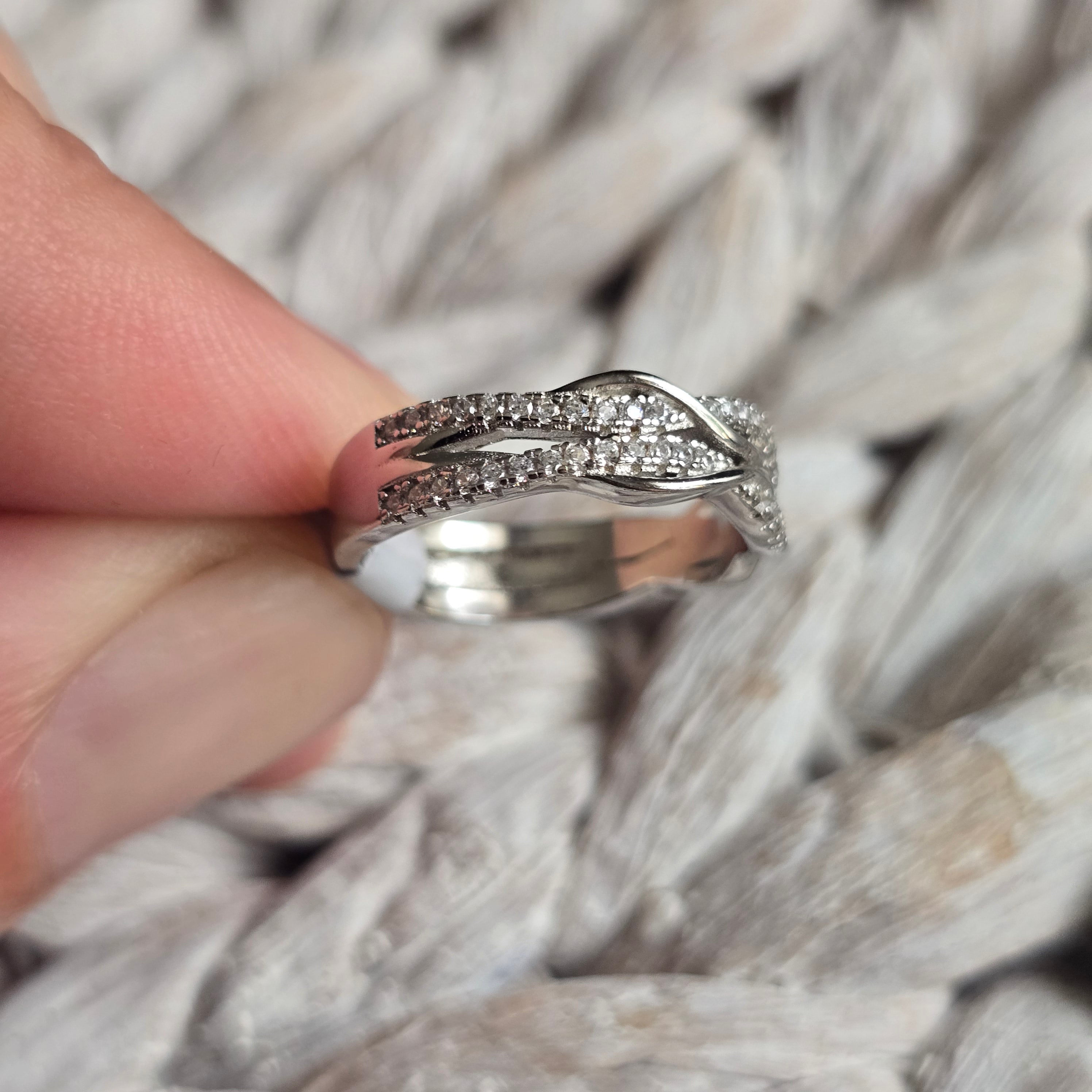 Waived Half Cz ring