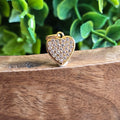 14mm Gold Heard Cz Pendant