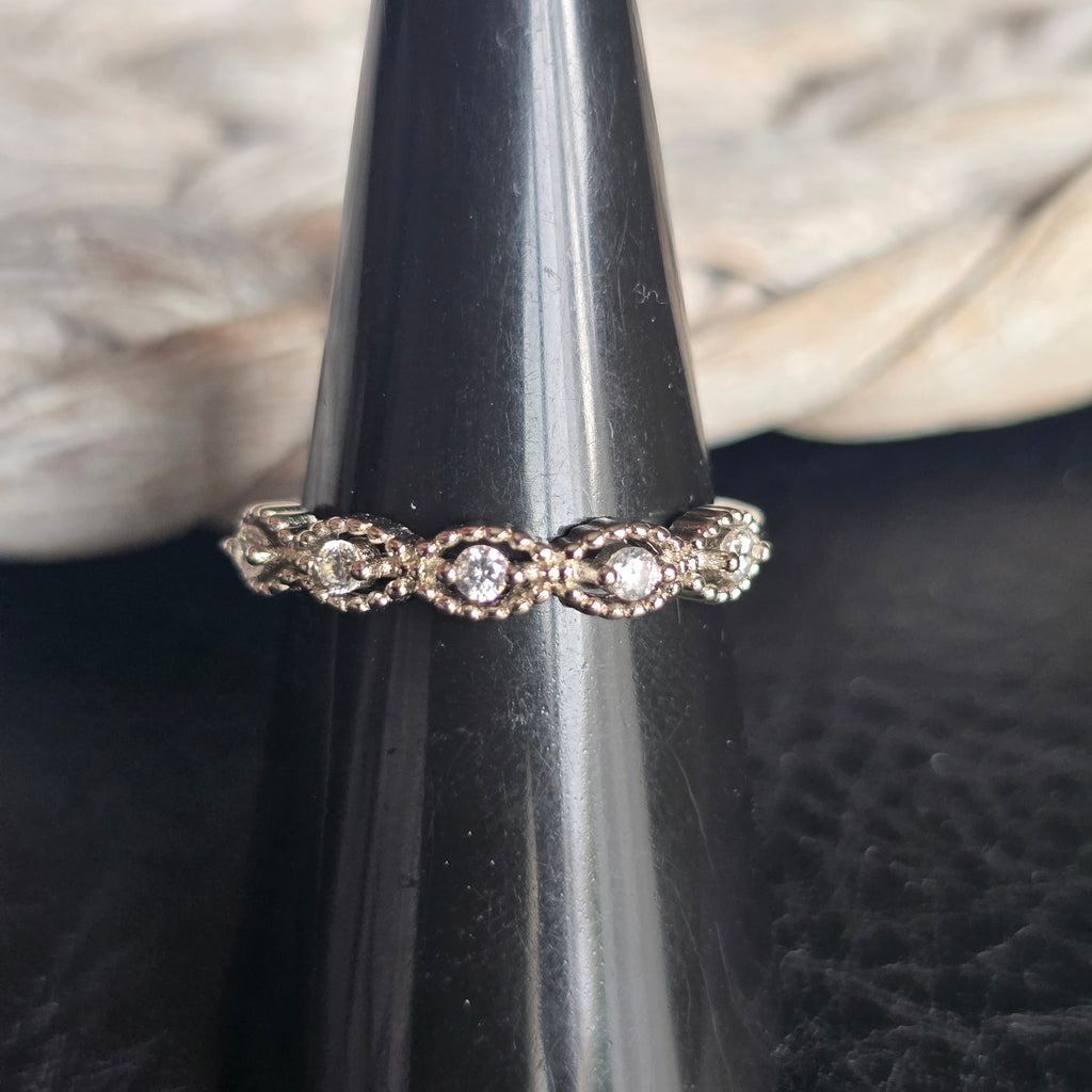 Vintage Half Round Stack ring