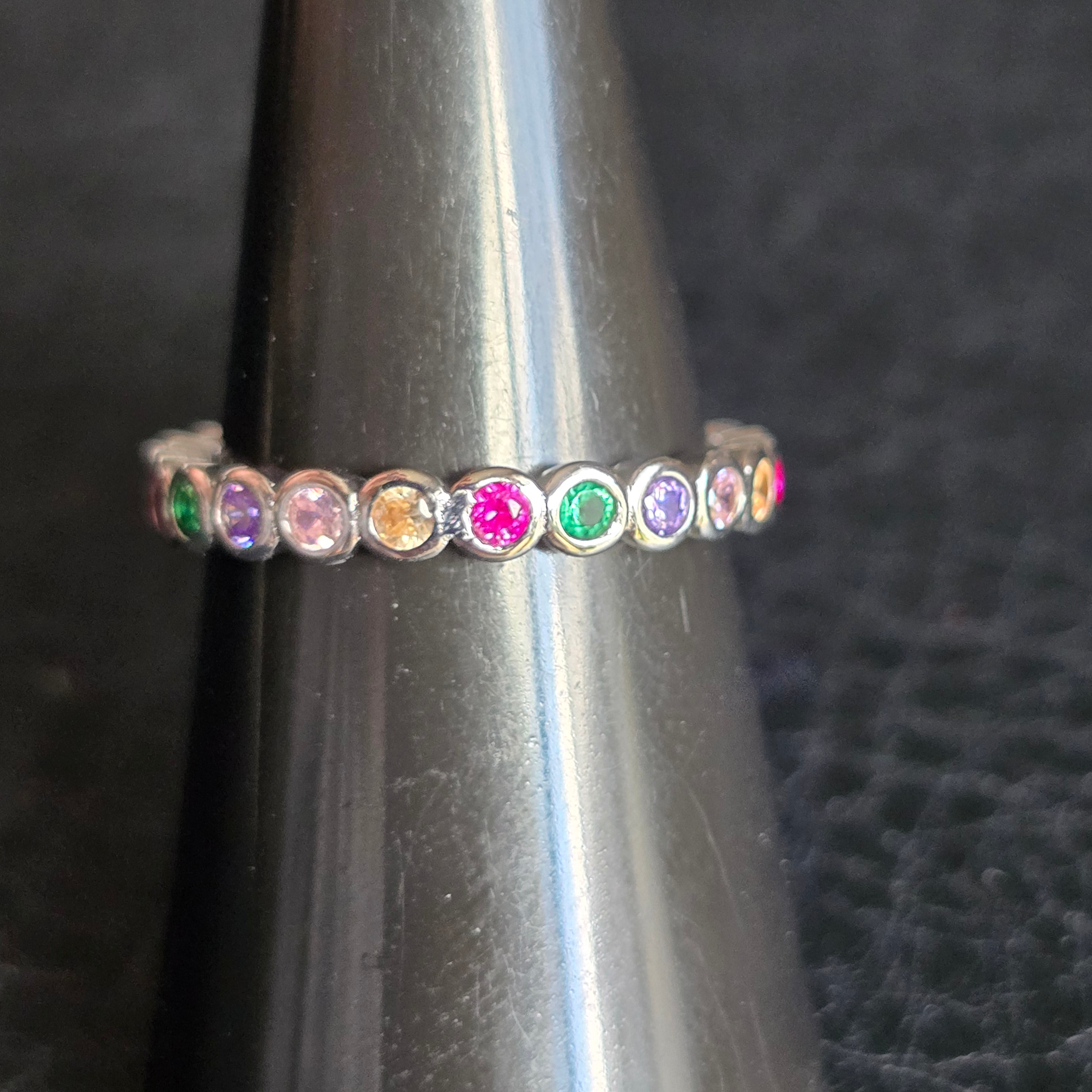Round Eternity Tutti Frutti ring