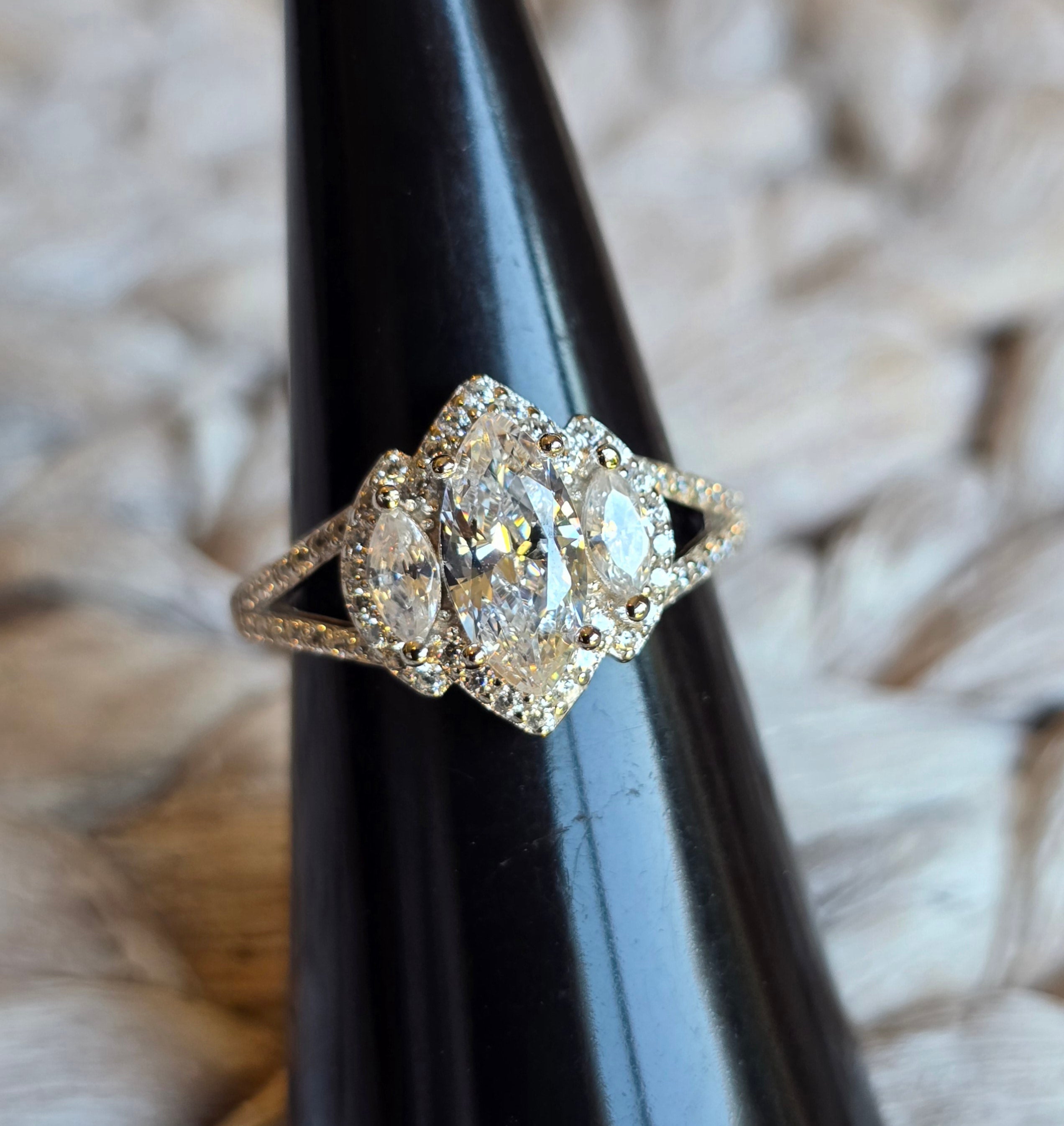 Marquise Trilogy Cz ring