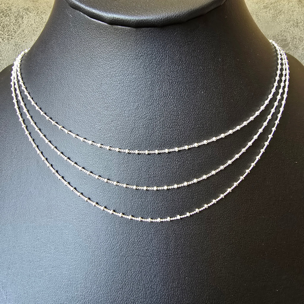 Fine Ball 5mm Space Necklace