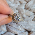 Round Halo Cz ring