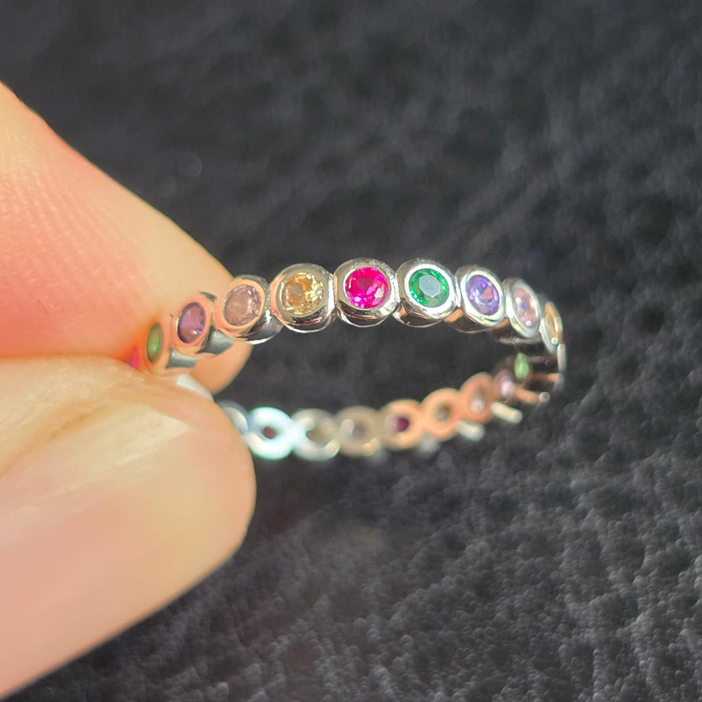 Round Eternity Tutti Frutti ring