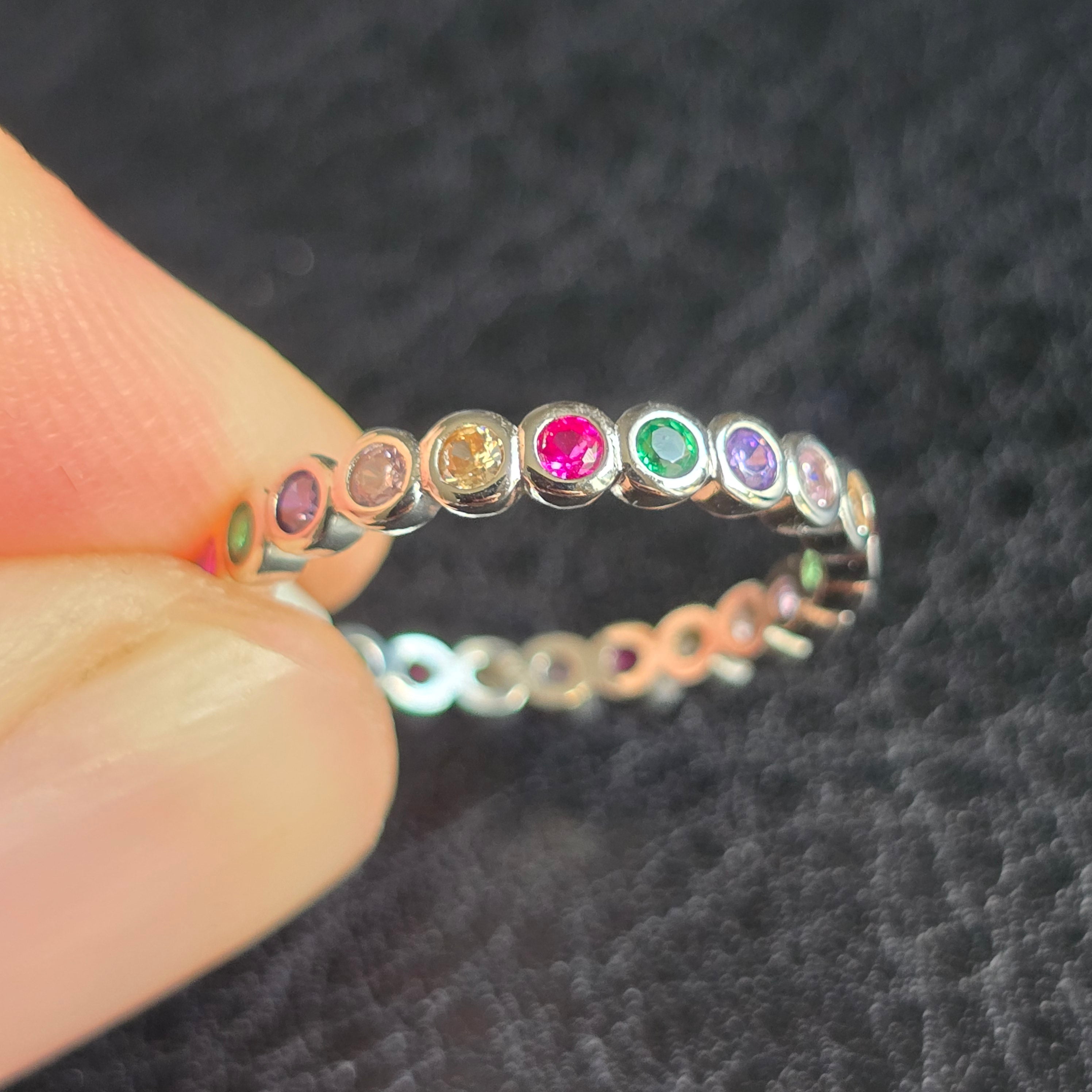 Round Eternity Tutti Frutti ring