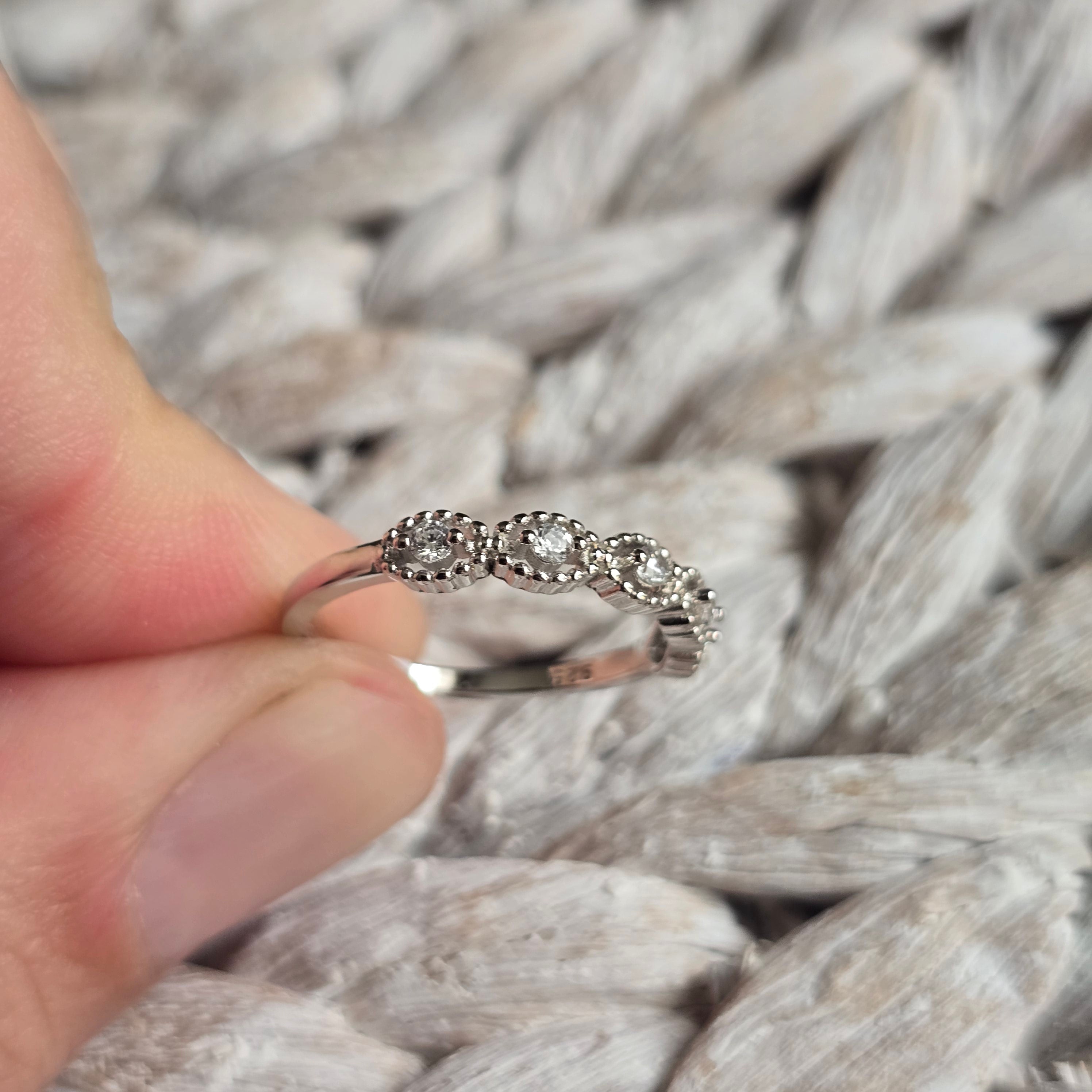 Vintage Half Round Stack ring