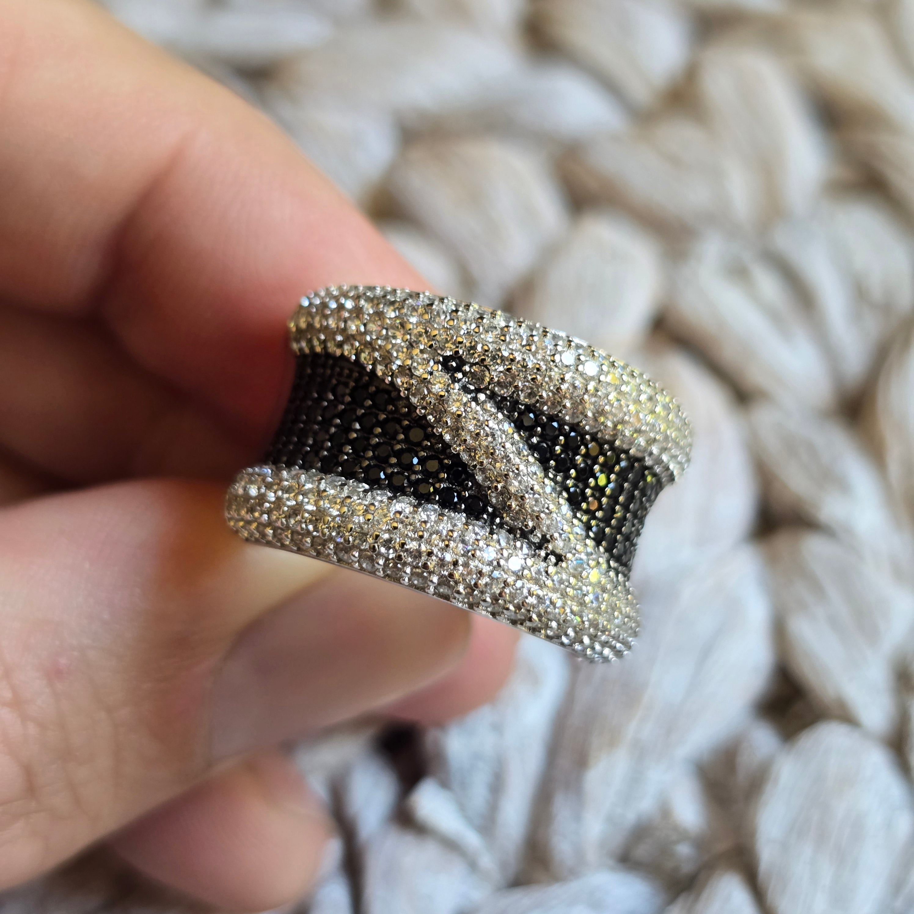 Black Onyx Fine Cz ring