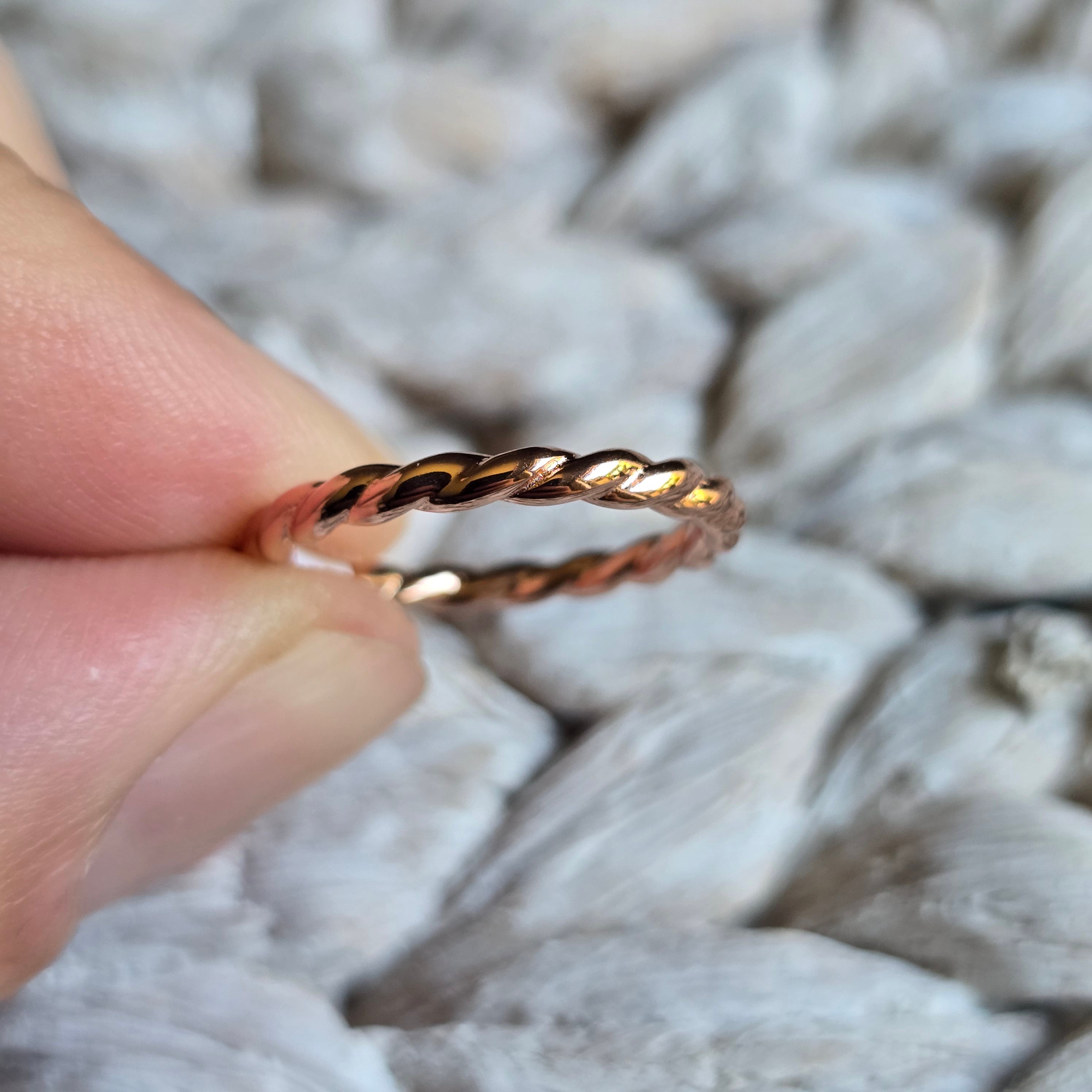 Twisted Rose Gold ring