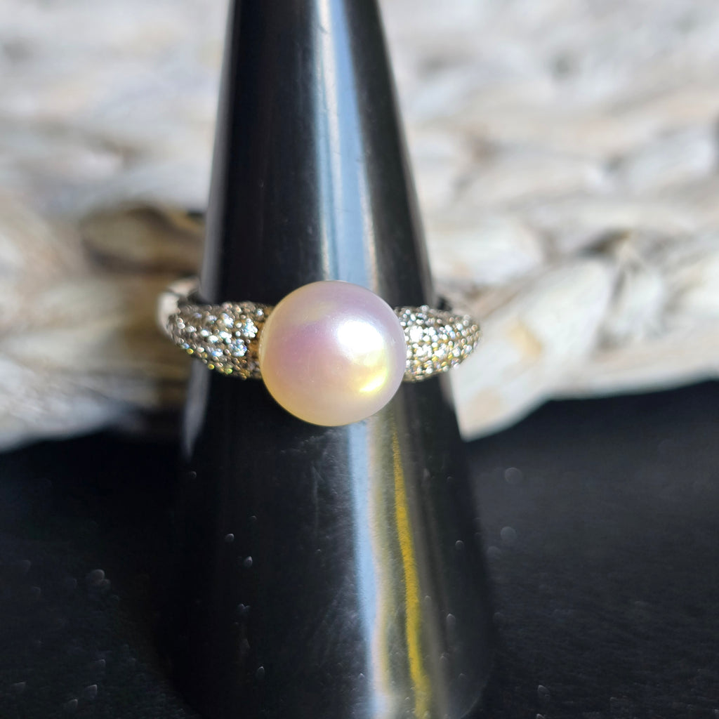Pearl Cz ring