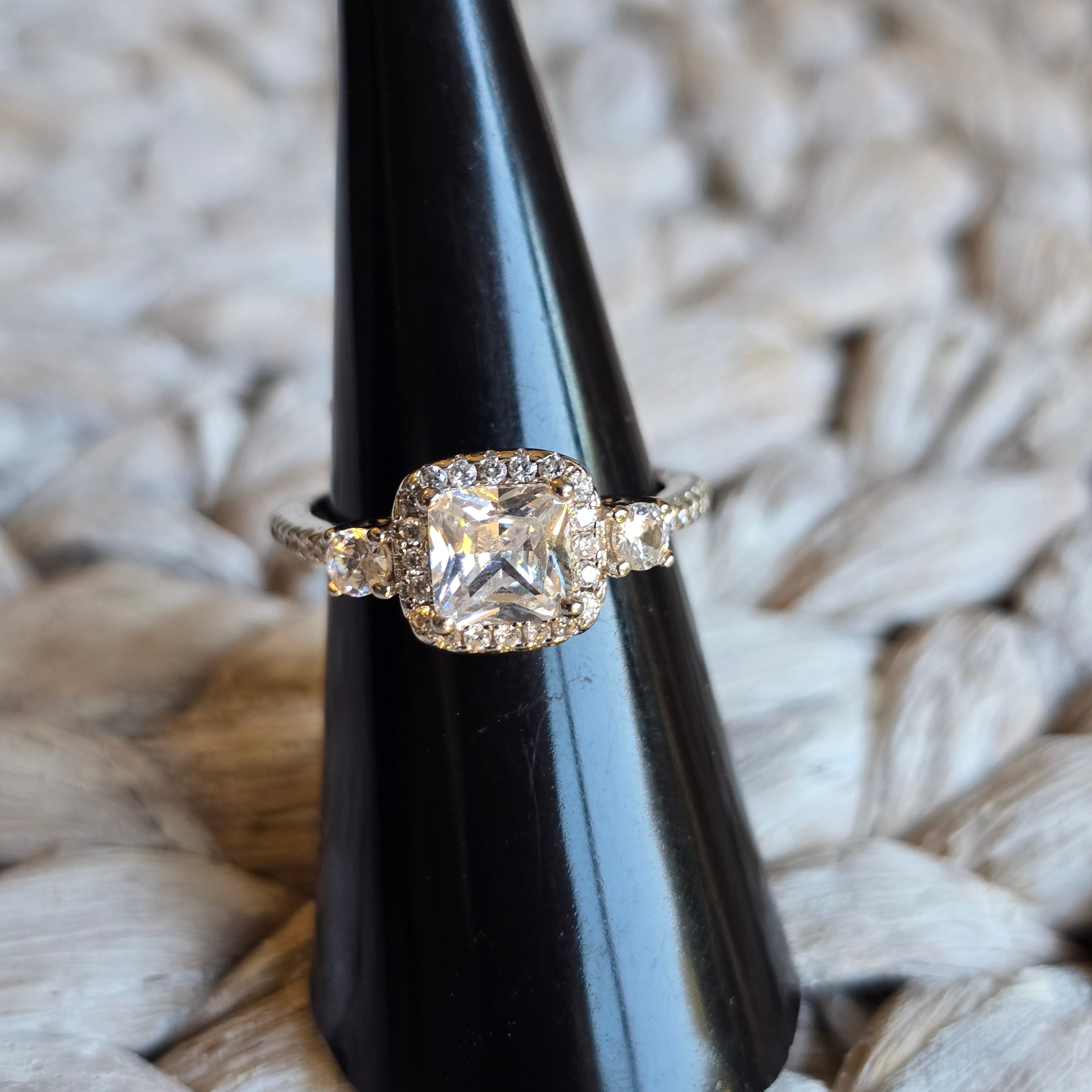 Square Cz ring