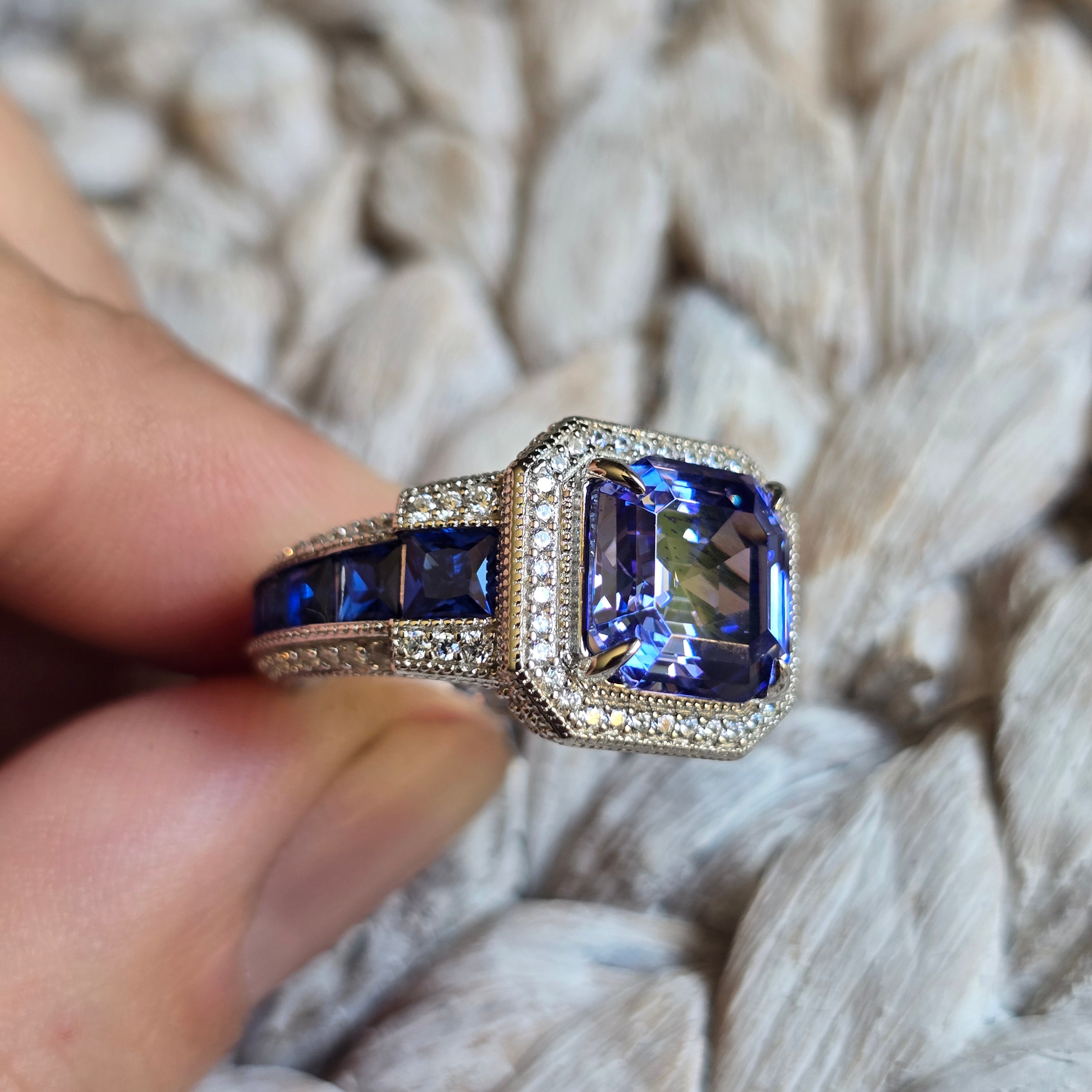 Purple & Blue Garnet ring