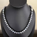 45cm Grey 8mm Pearl Necklace