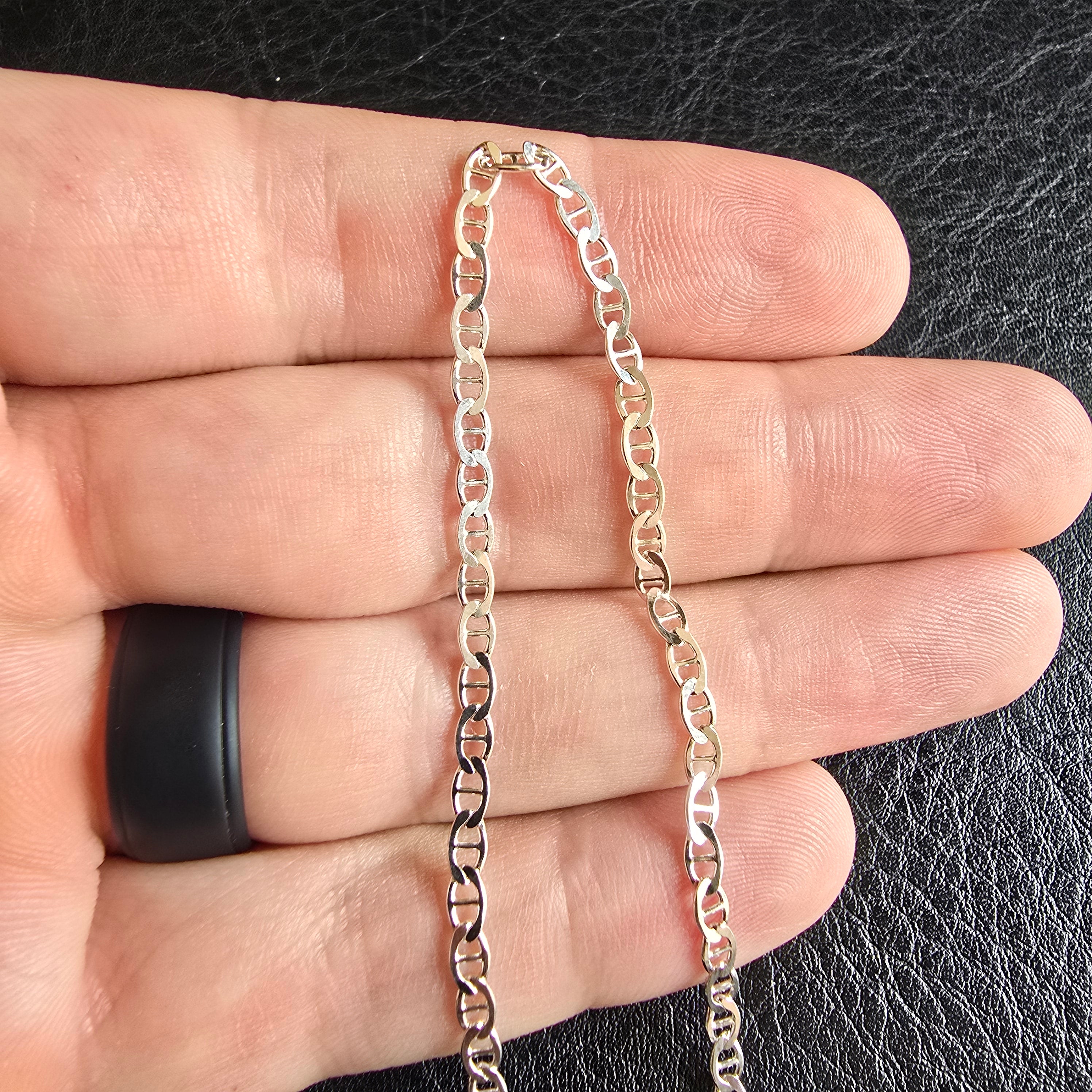 3mm Mariner Flat Link Necklace