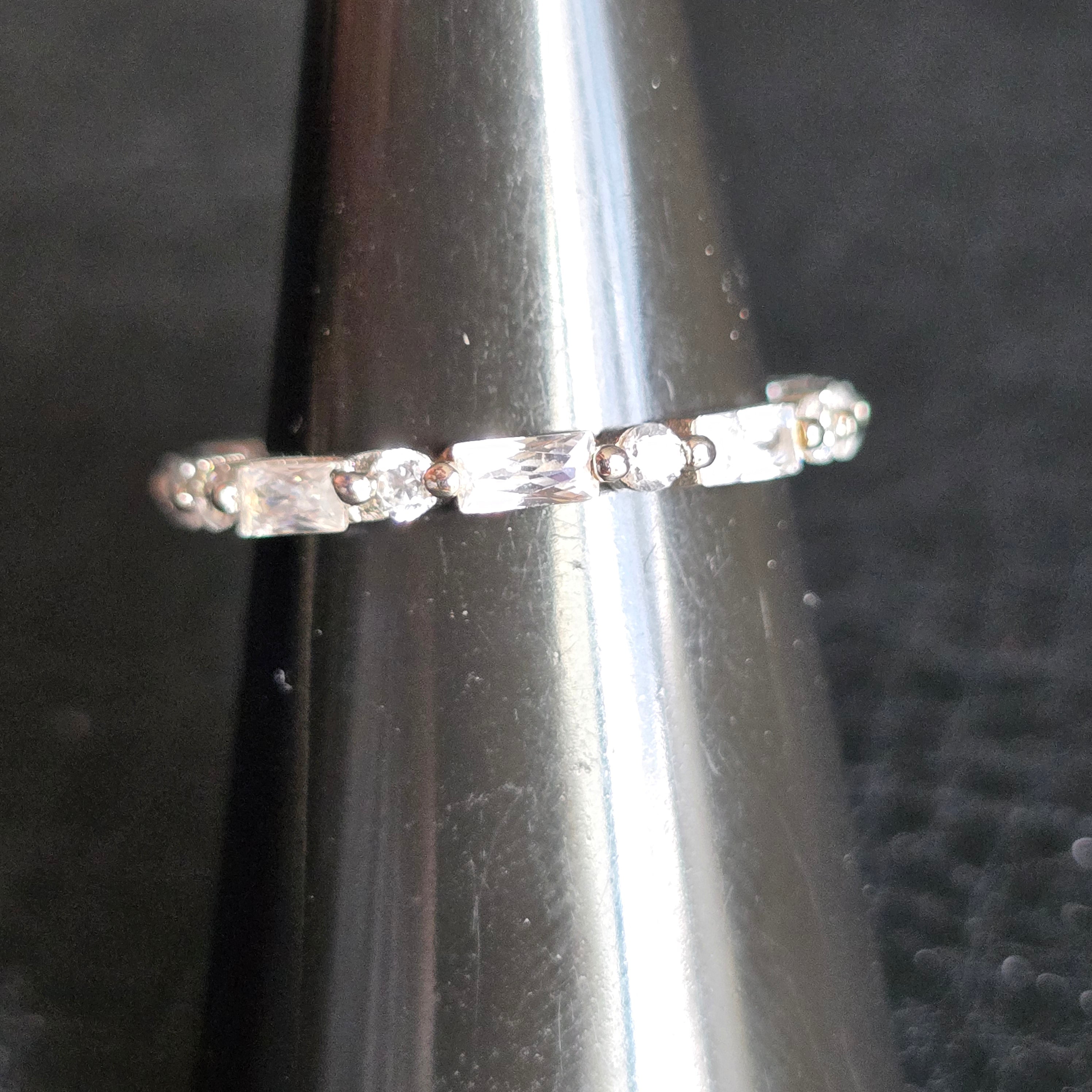 Emerald Cut Round Eternity ring