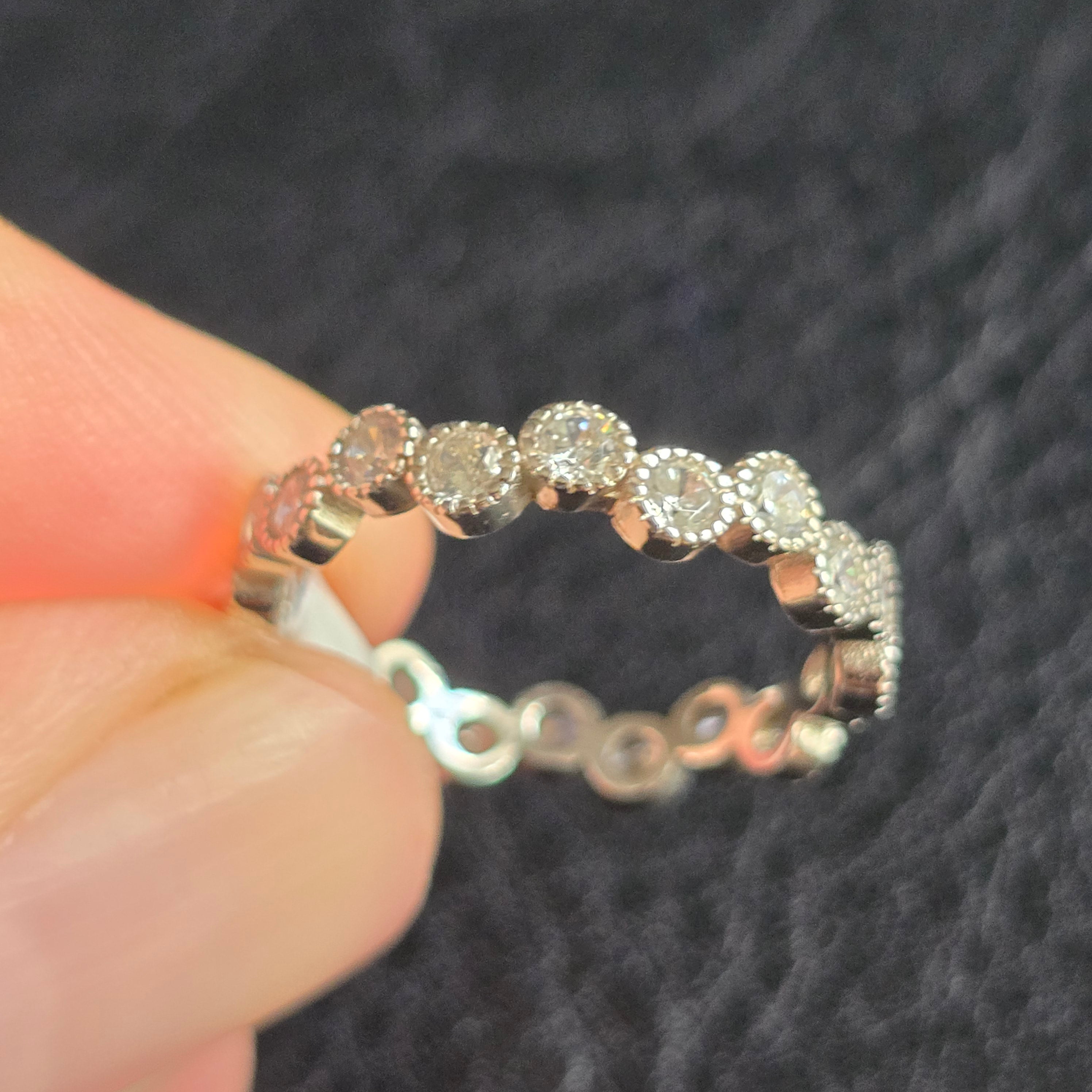 Round Cz 2 Eternity ring