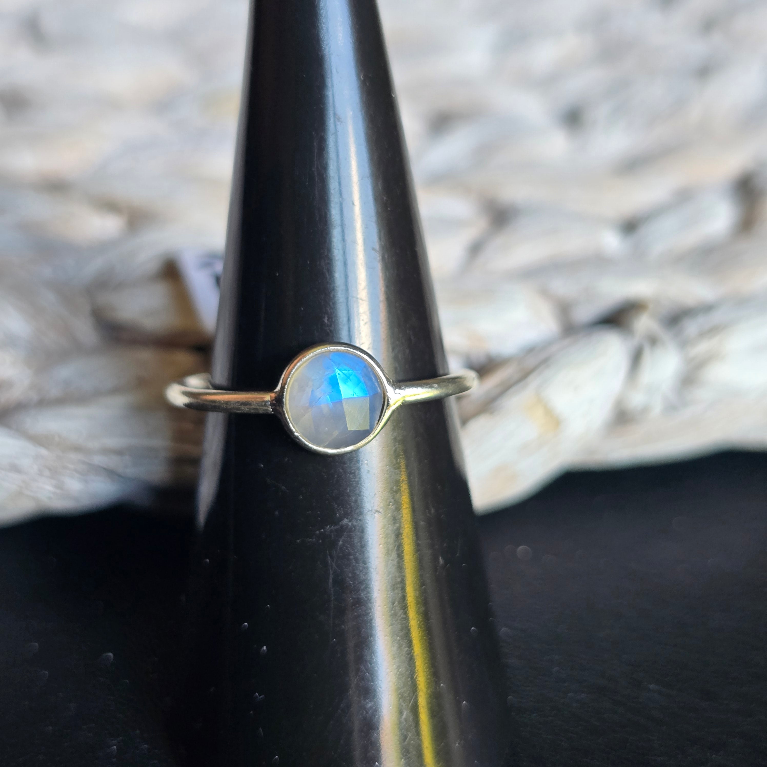 Round Moon Stone ring