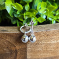 8mm Silver Ball Pretty Woman Stud
