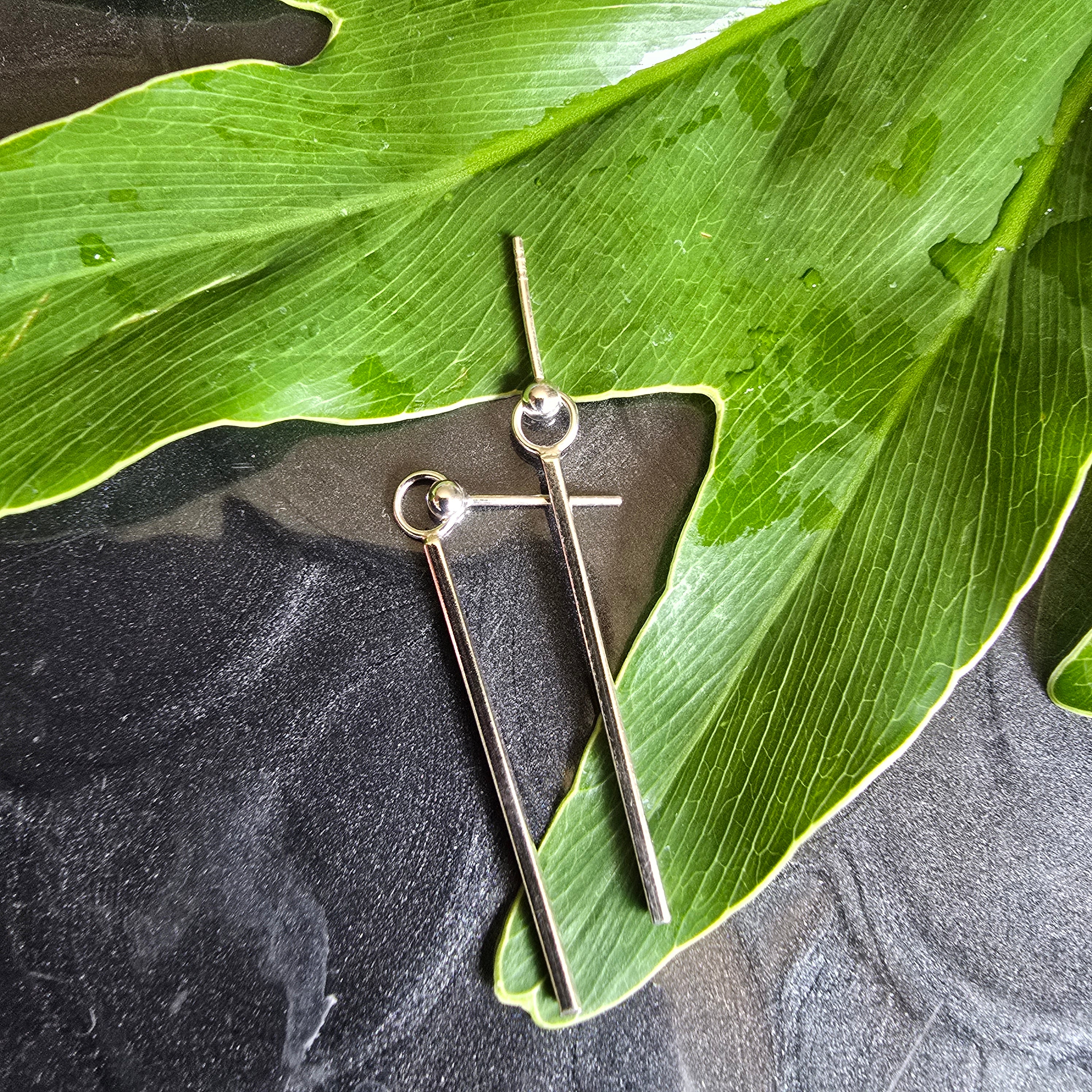 38mm Silver Staff Stud