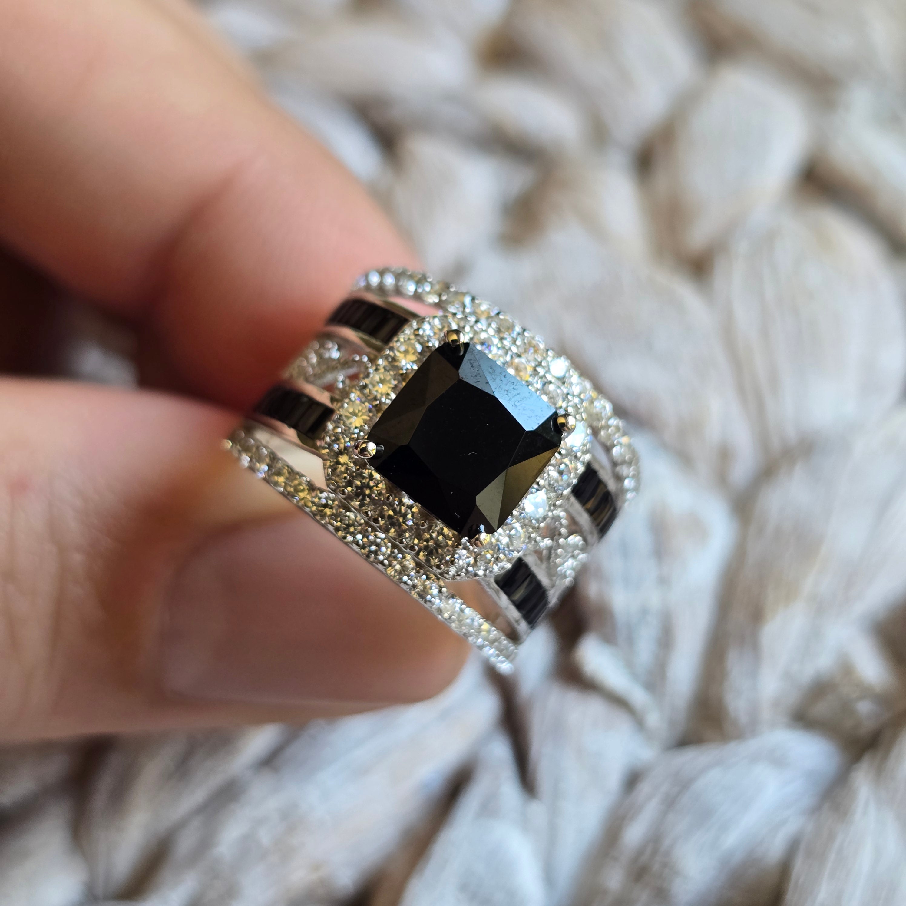 Black Onyx Square ring