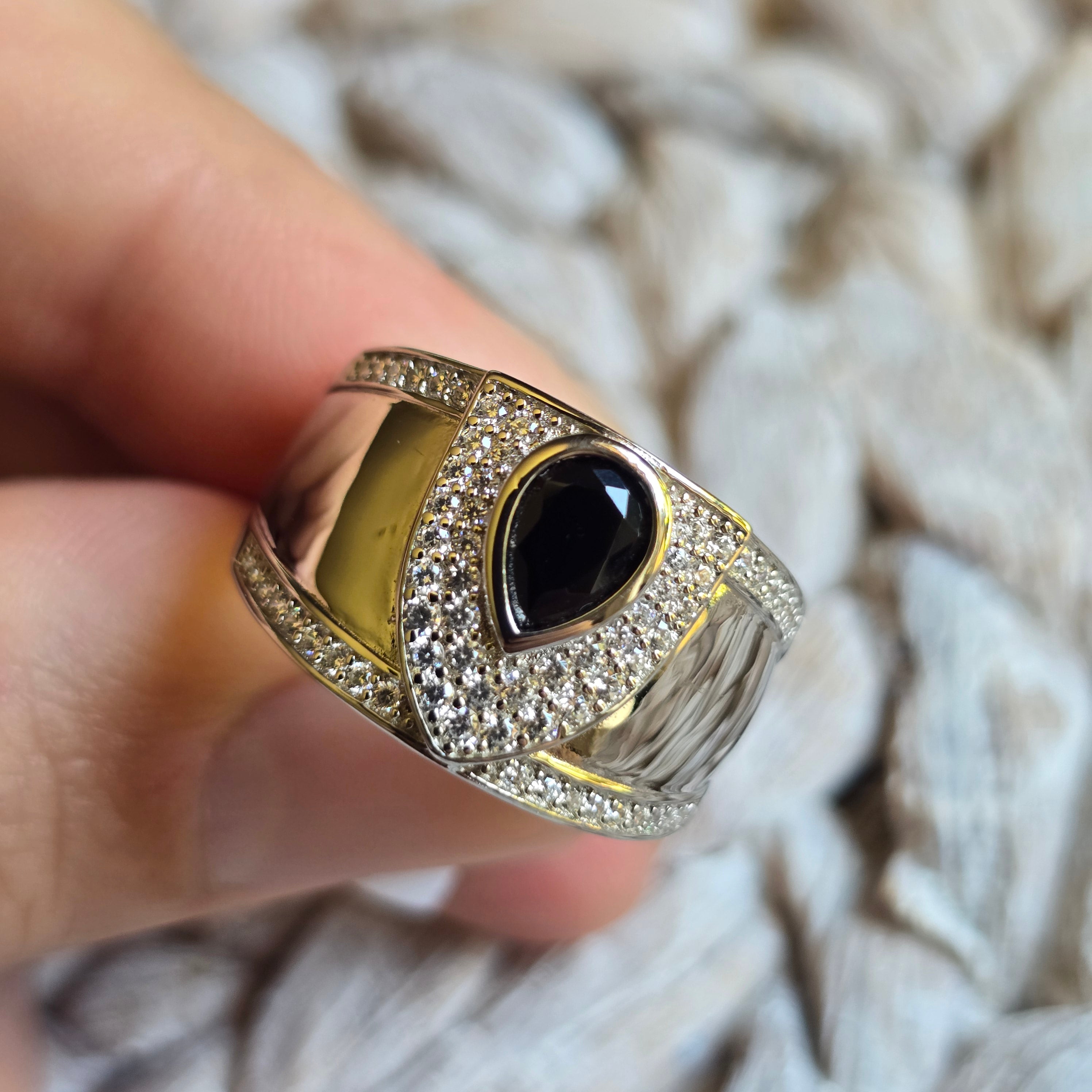 Plain Black Onyx ring