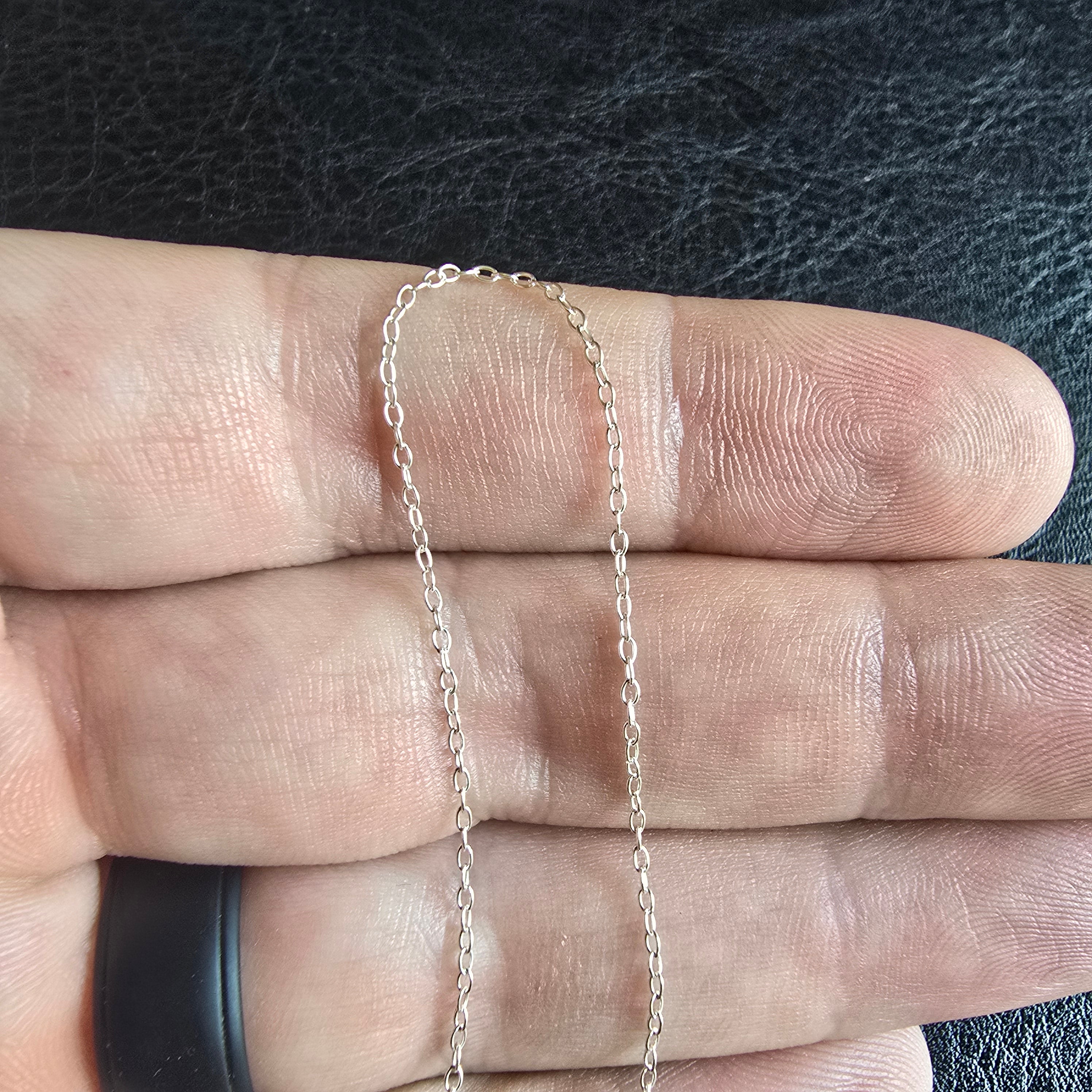 1mm Oval Link Necklace