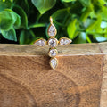 26x18mm Gold Cz Cross