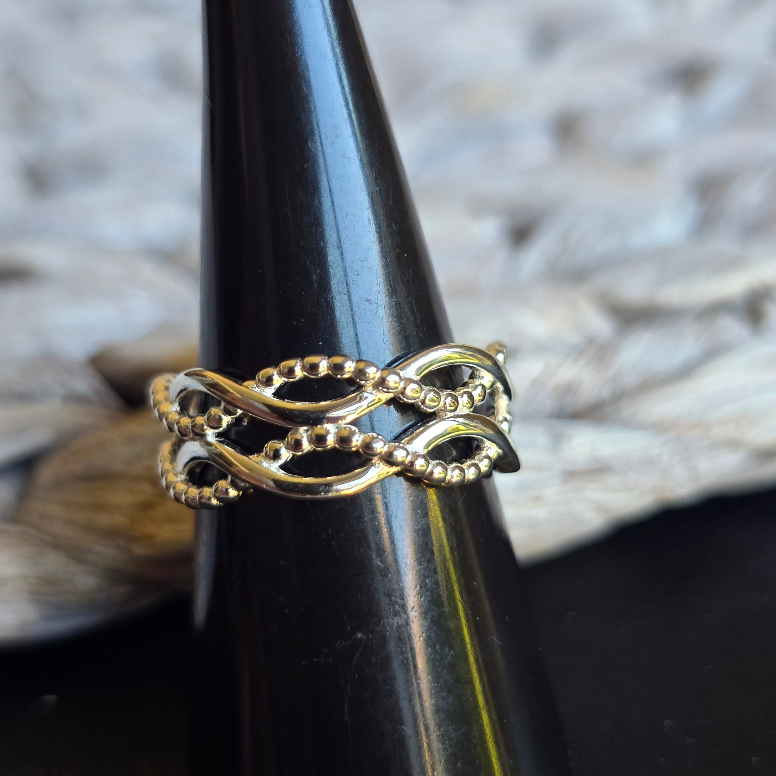 Waived Plain Ball ring