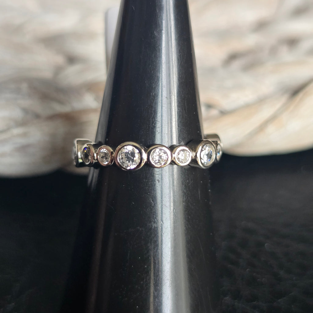 Half Circle Cz ring