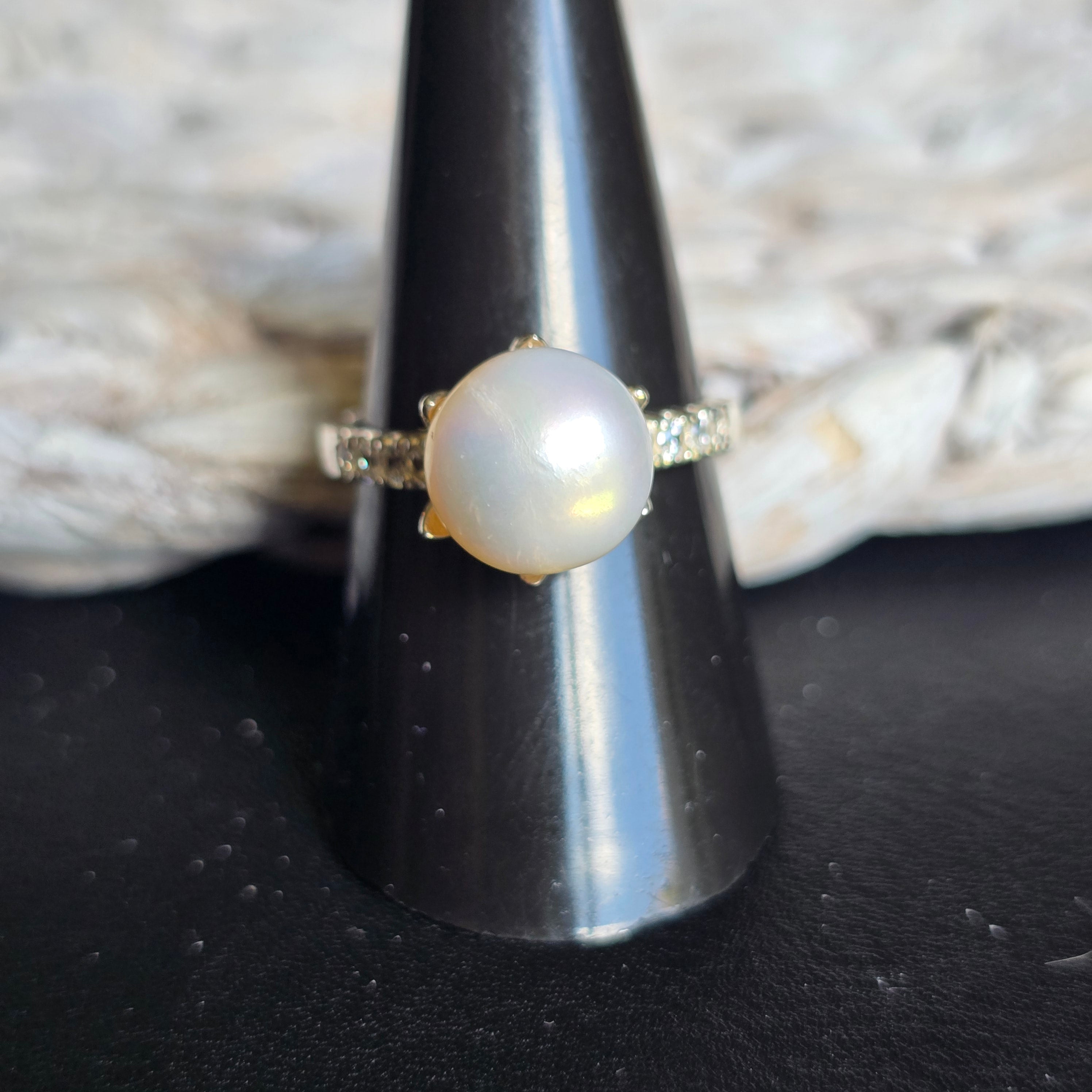Pearl Cz 1 ring