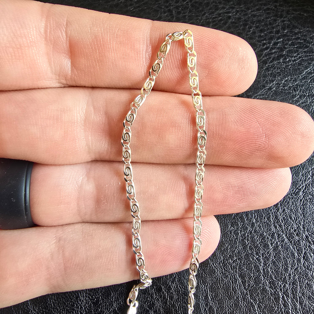 2.3mm 42cm Snail Link Necklace