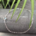 26cm Oval Link Star Anklet